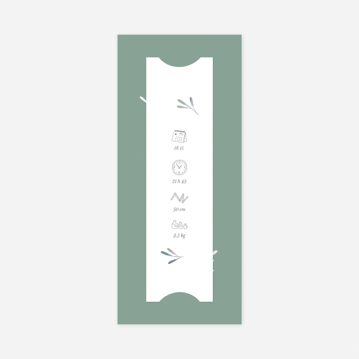 Faire-part naissance Picto végétal