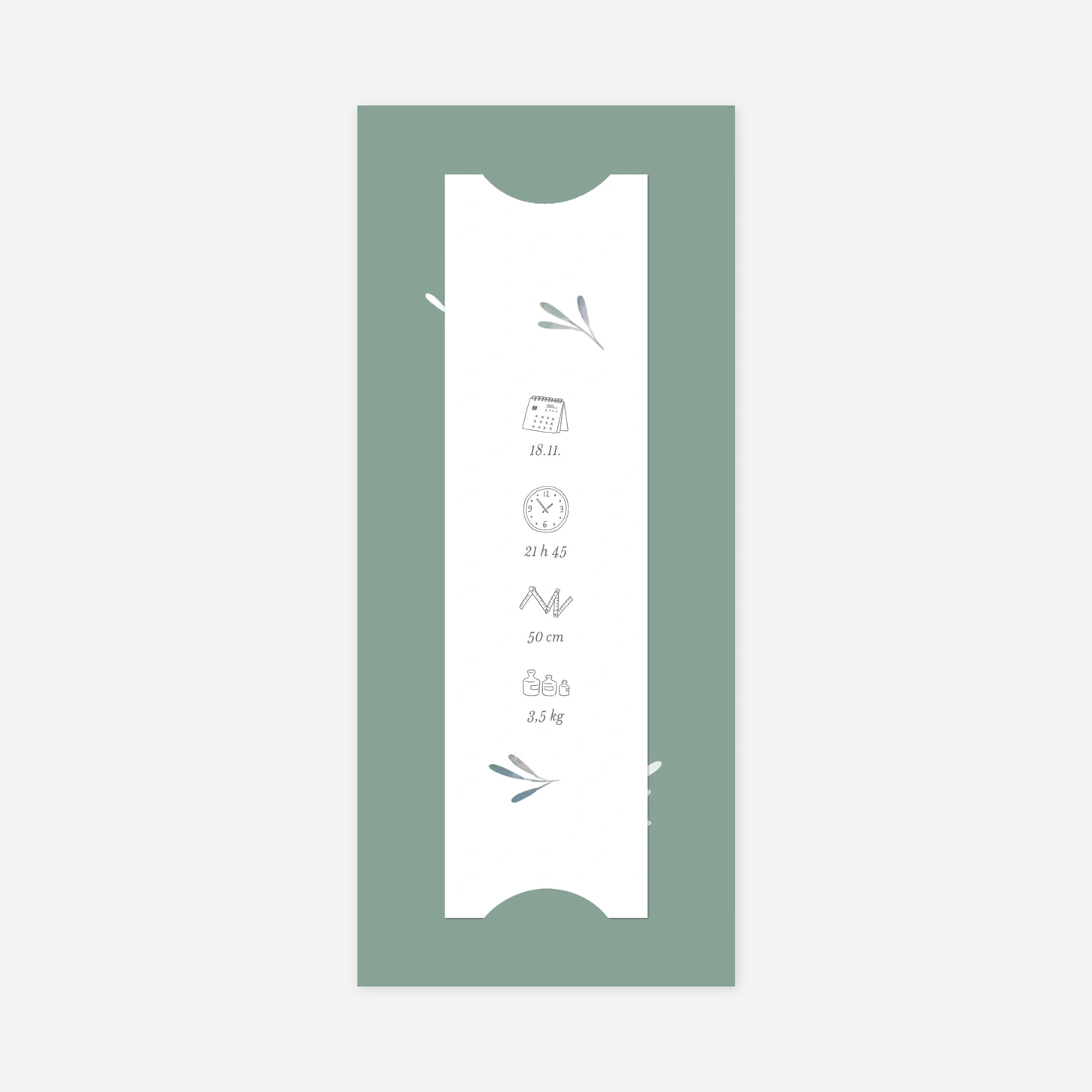 Faire-part naissance Picto végétal