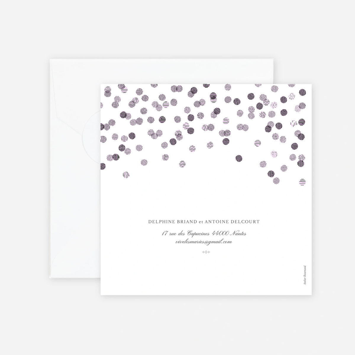 Faire-part mariage Polka