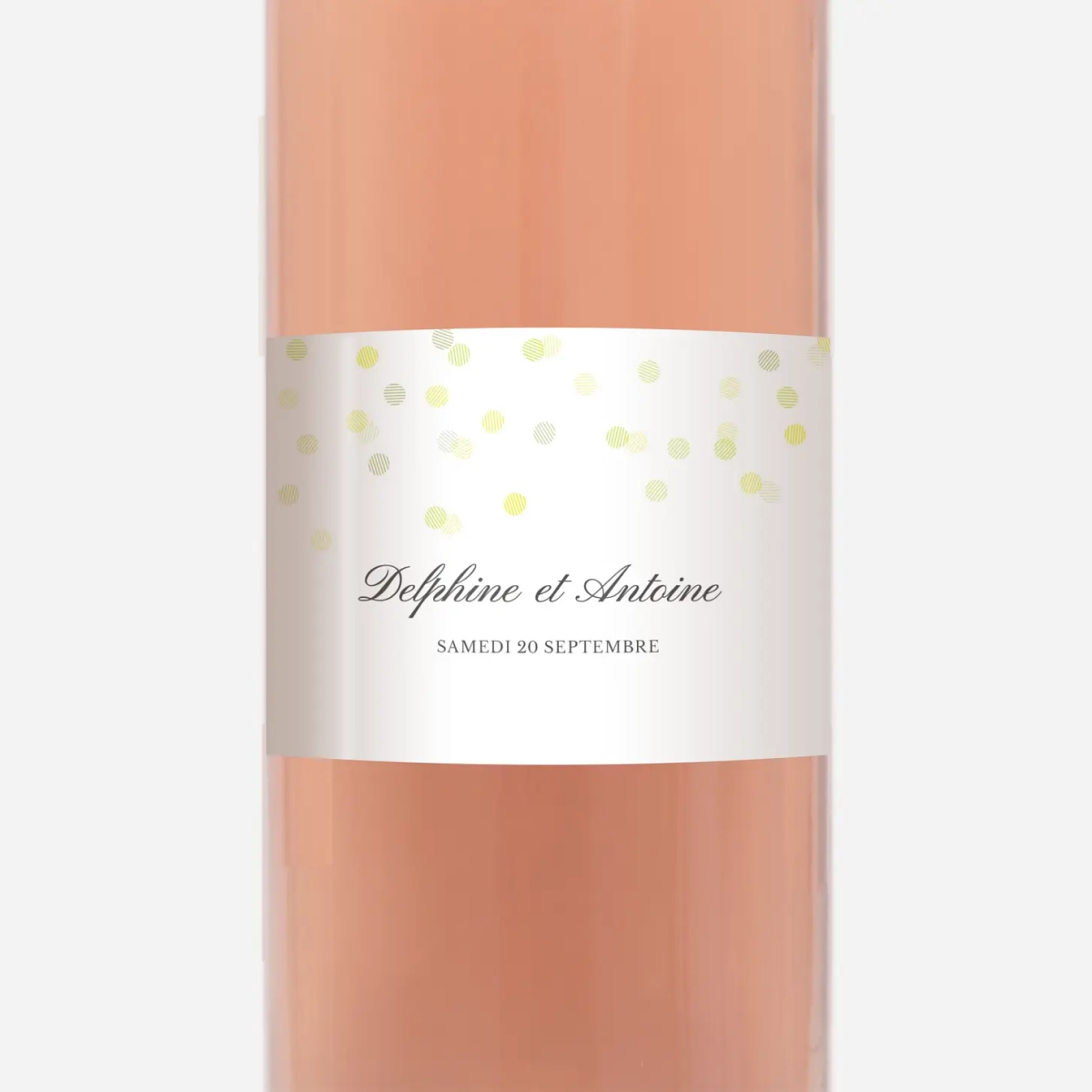 Étiquette bouteille Polka