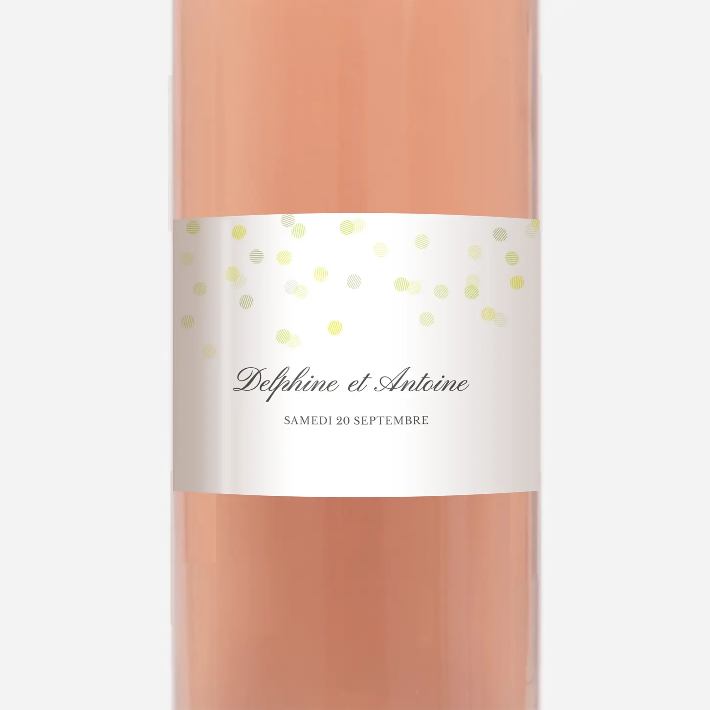 Étiquette bouteille Polka