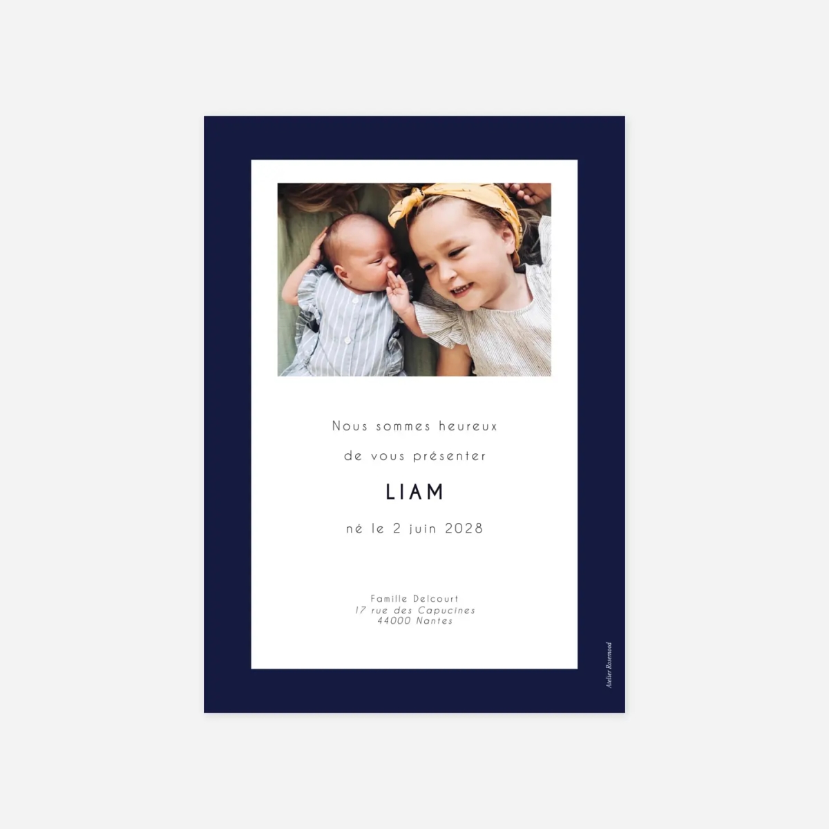 Faire-part naissance Petite marine