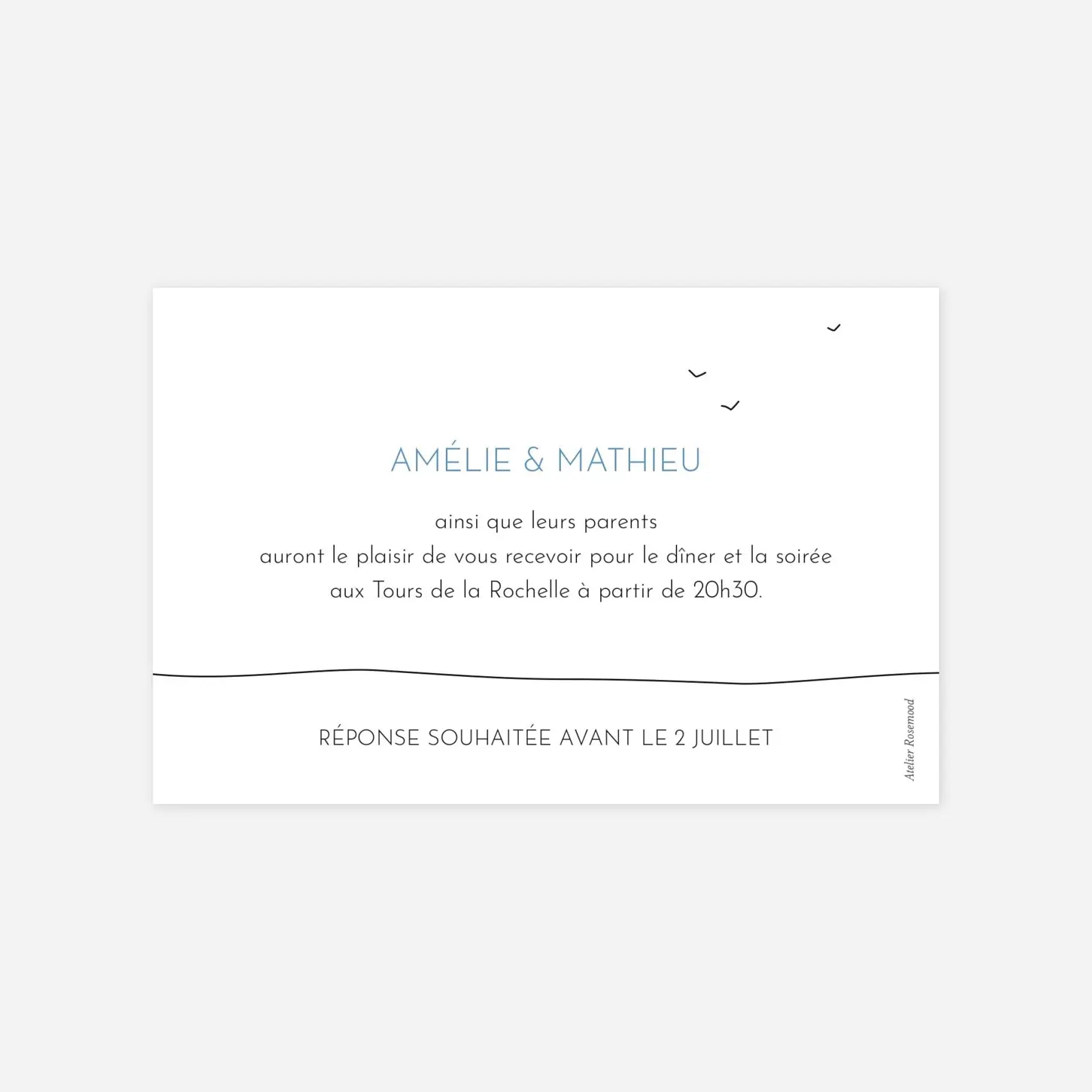 Carton d'invitation Promesse