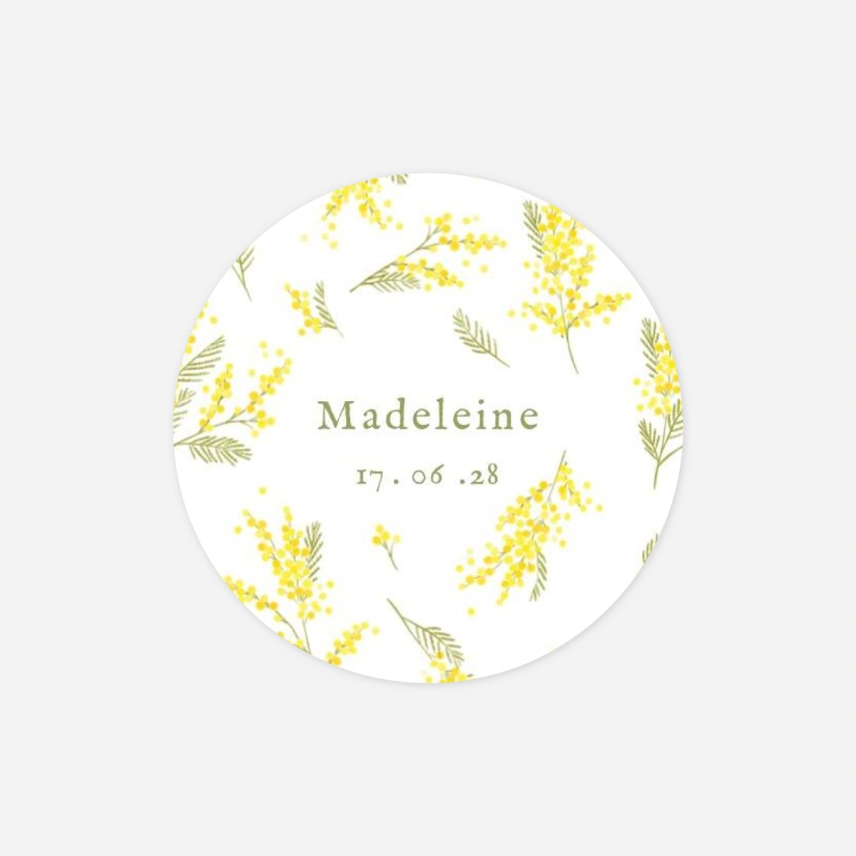 Stickers naissance Petit mimosa
