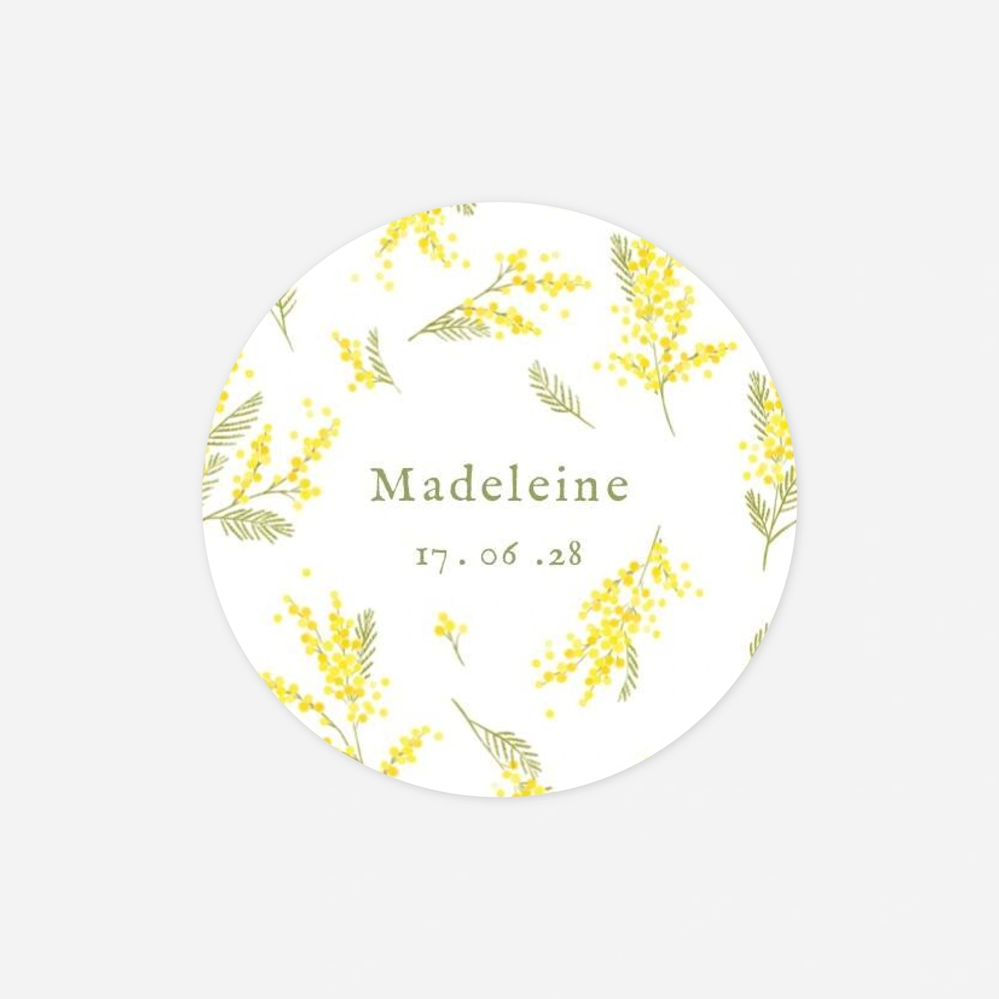 Stickers naissance Petit mimosa