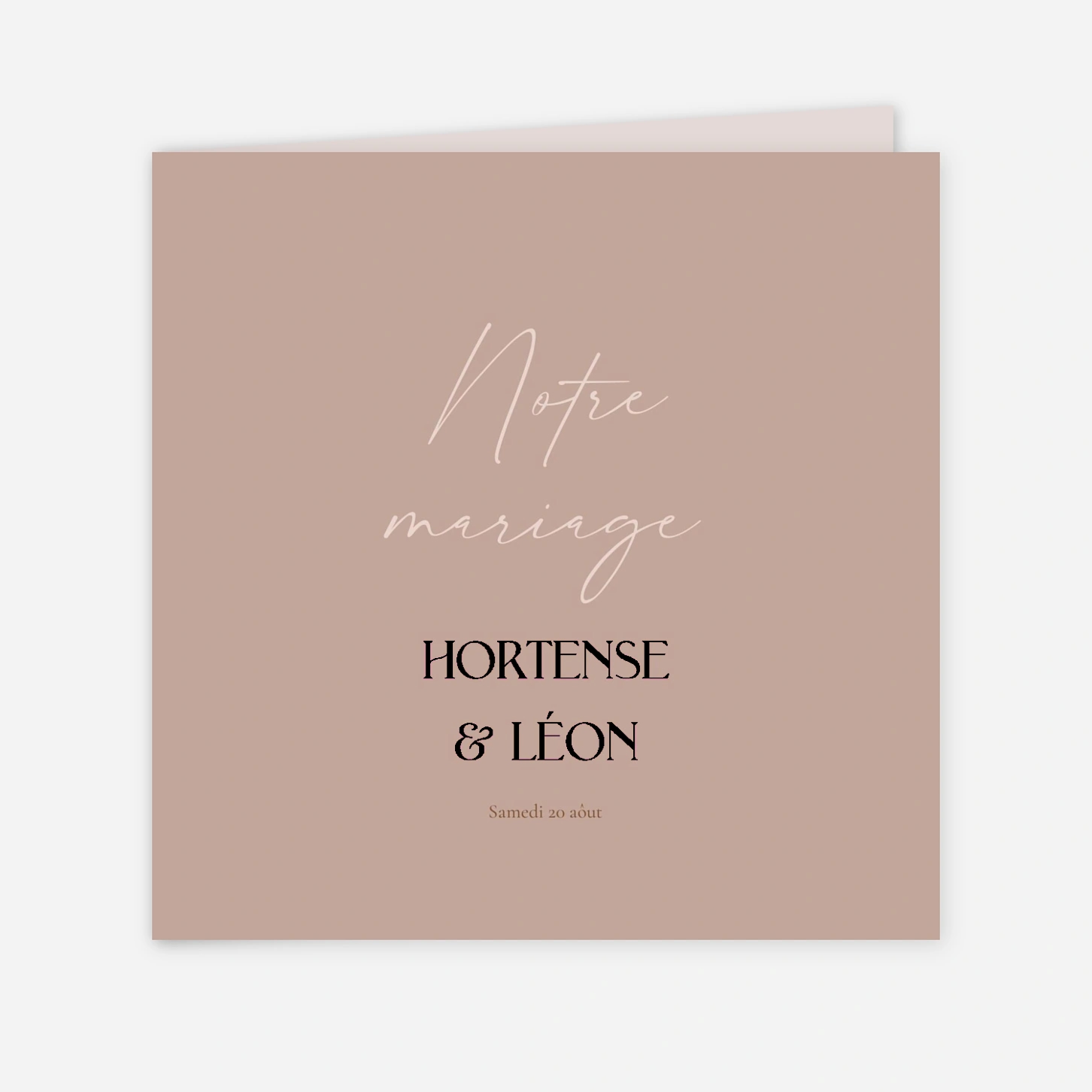 Faire-part mariage Promesse d'un mot