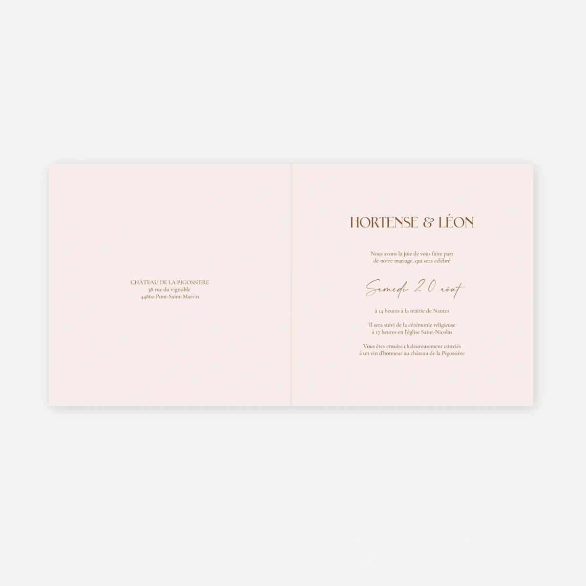 Faire-part mariage Promesse d'un mot