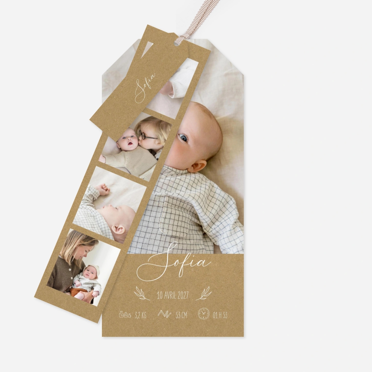 Faire-part naissance Pictos nature