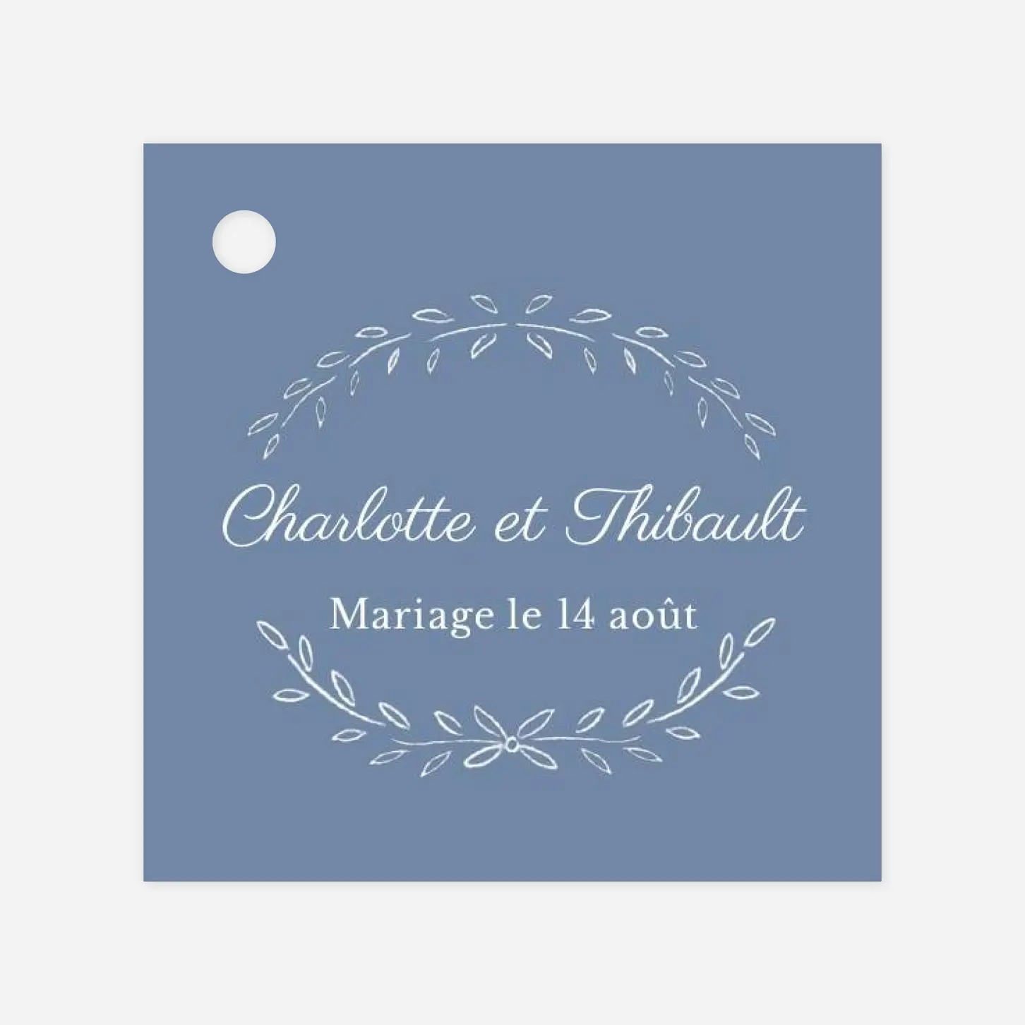 Etiquette perforée mariage Poème