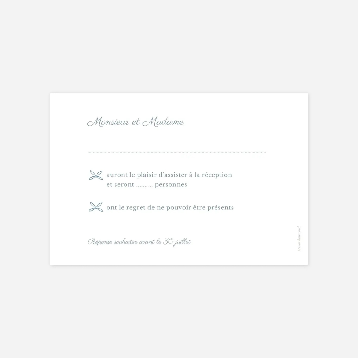 Carton réponse Poème