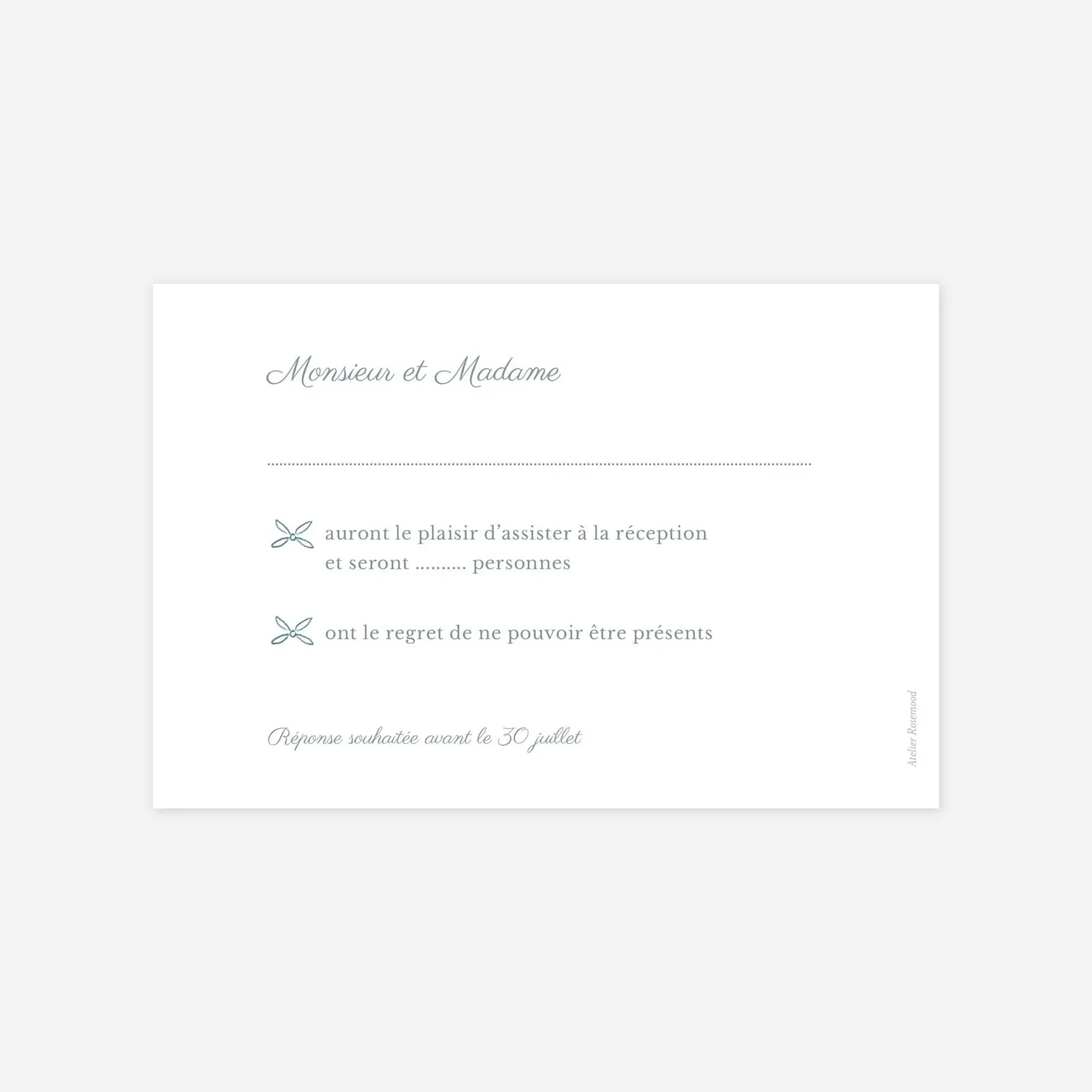 Carton réponse Poème