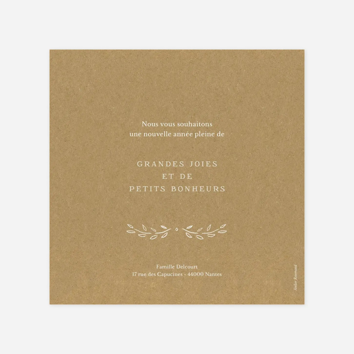 Carte de voeux Poème