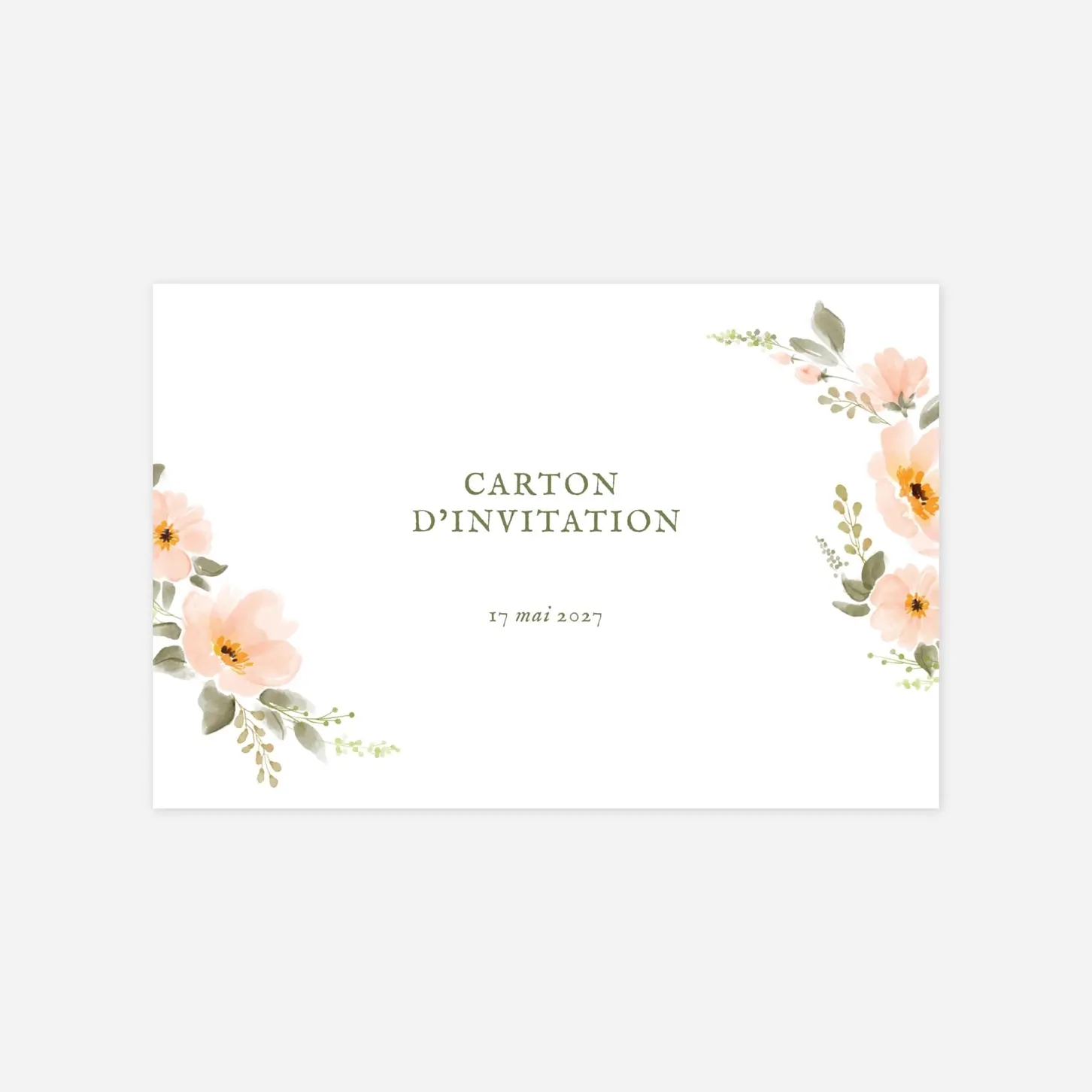 Carton d'invitation Poésie florale