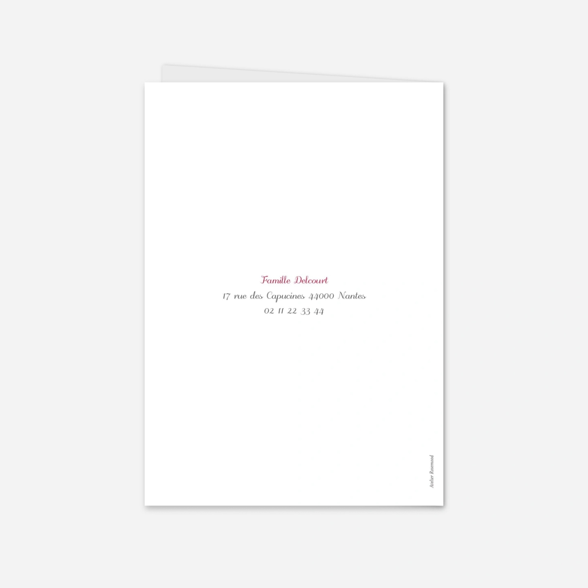 Carte de voeux Portrait 1 photo