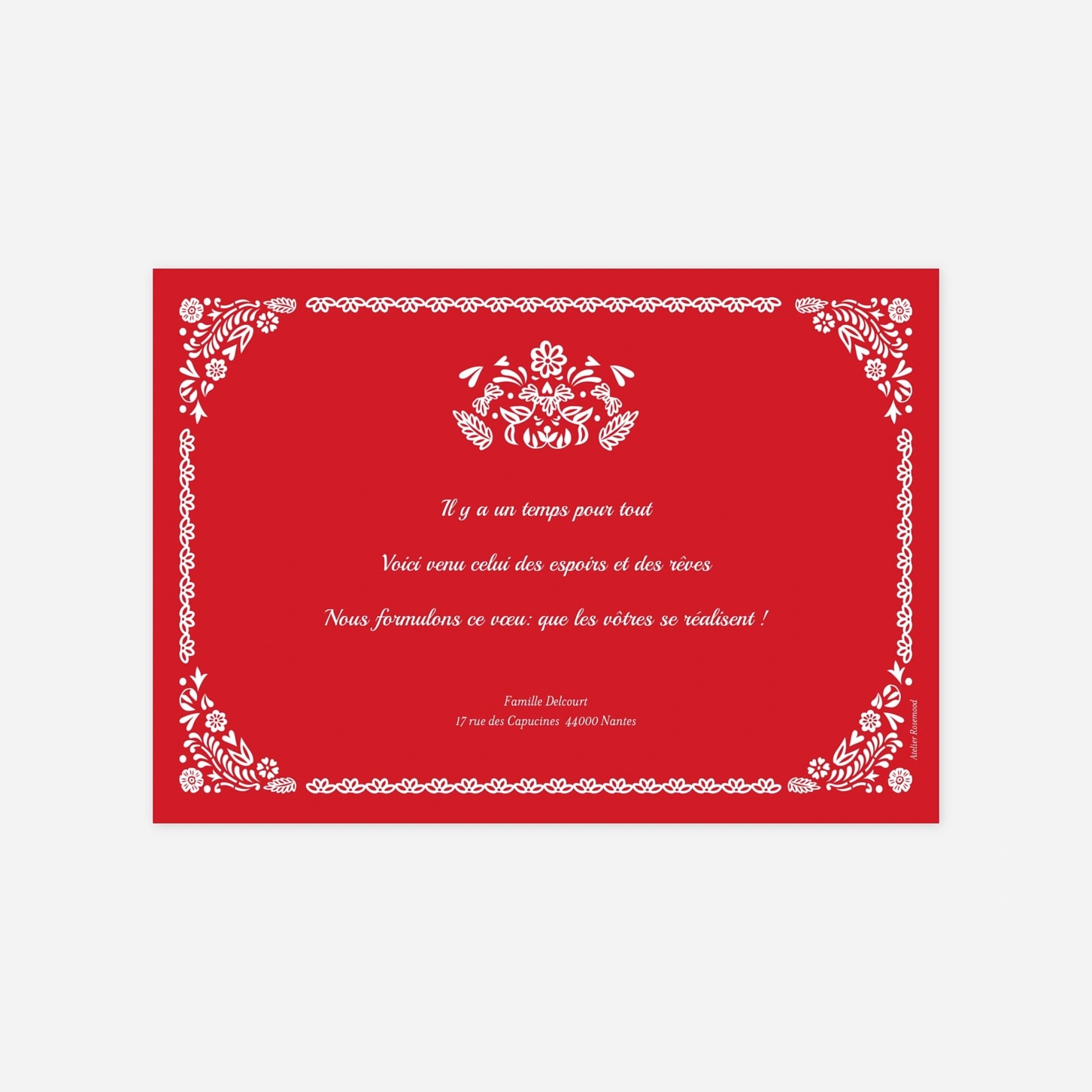 Carte de voeux Papel Picado