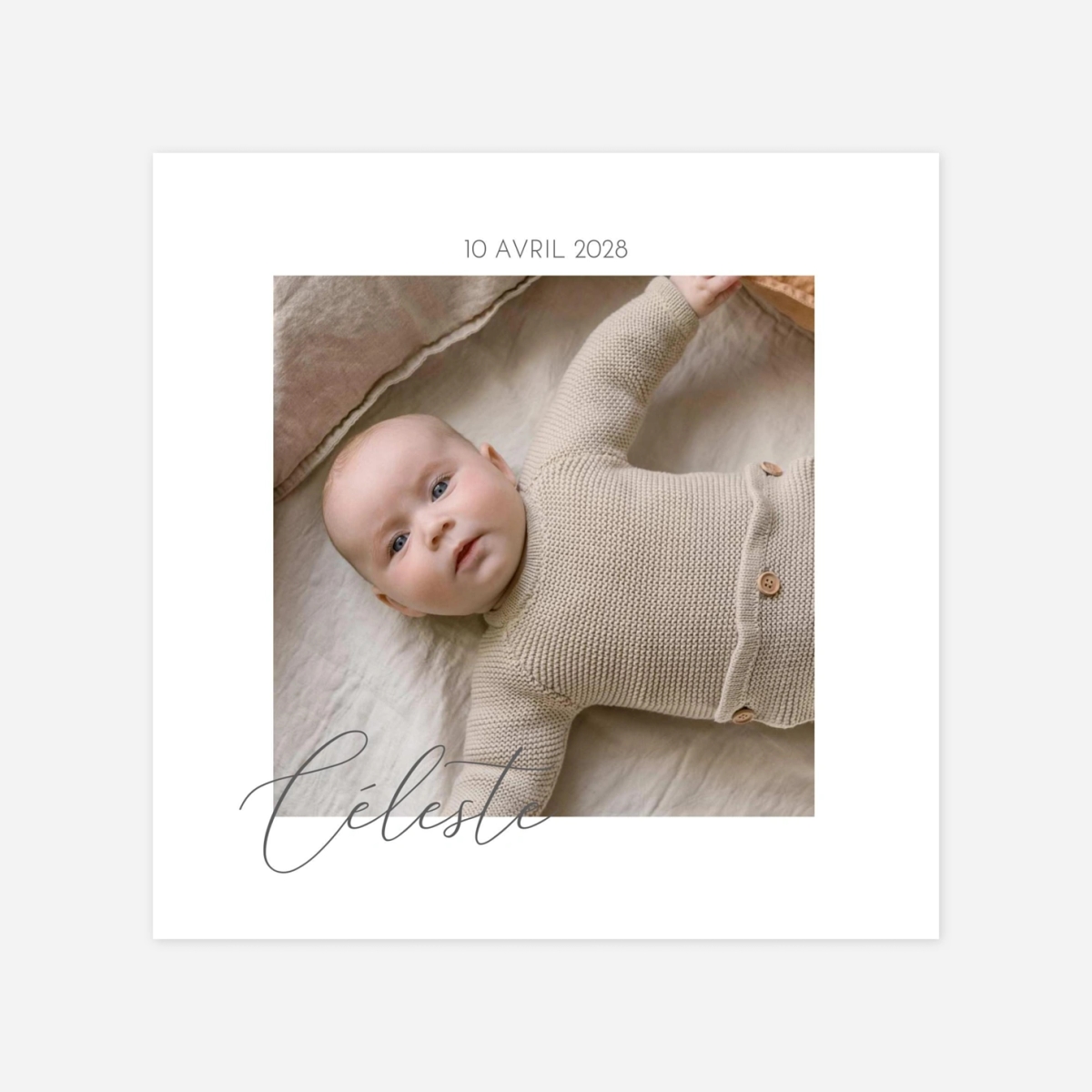 Faire-part naissance Petit portrait