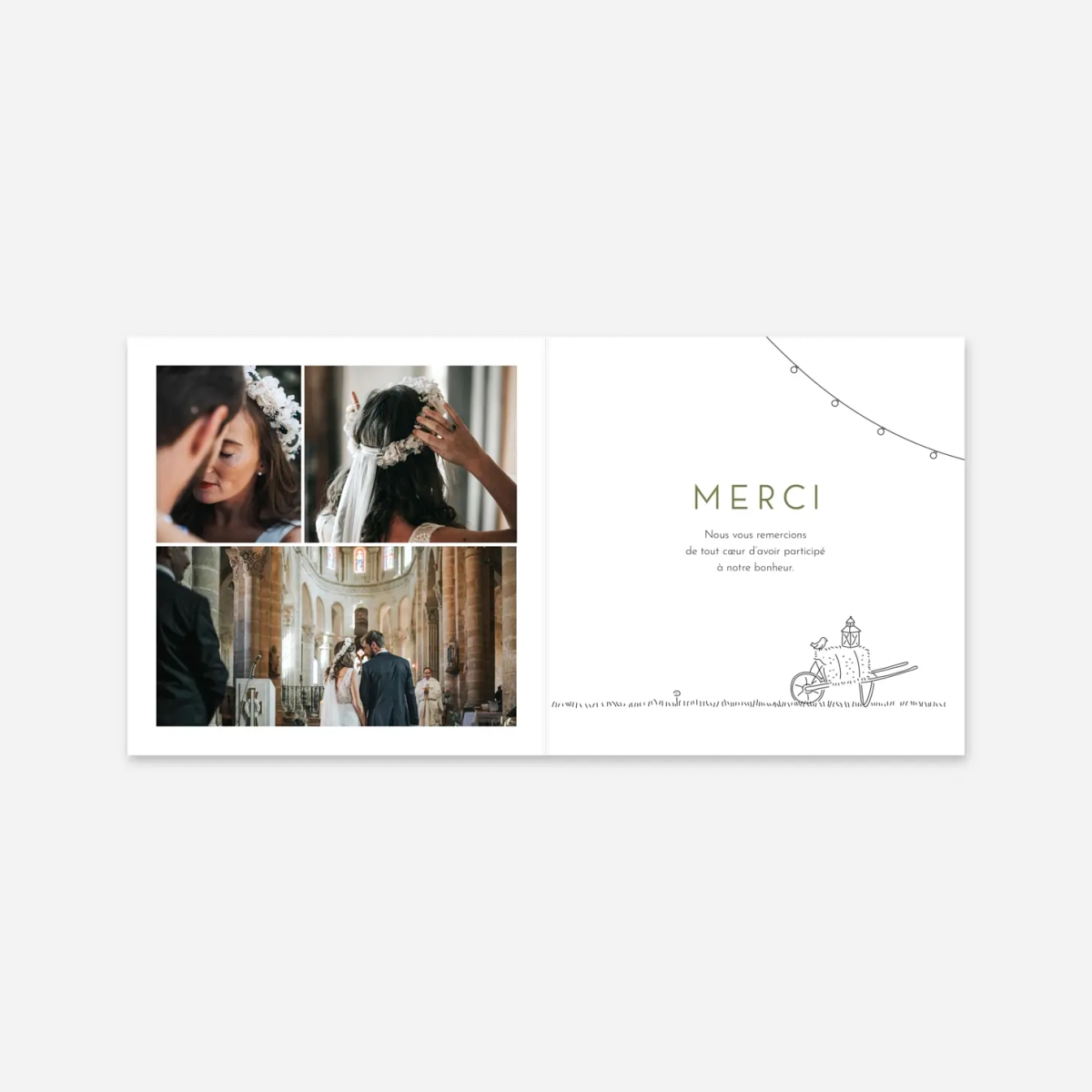 Carte de remerciements Promesse bohême