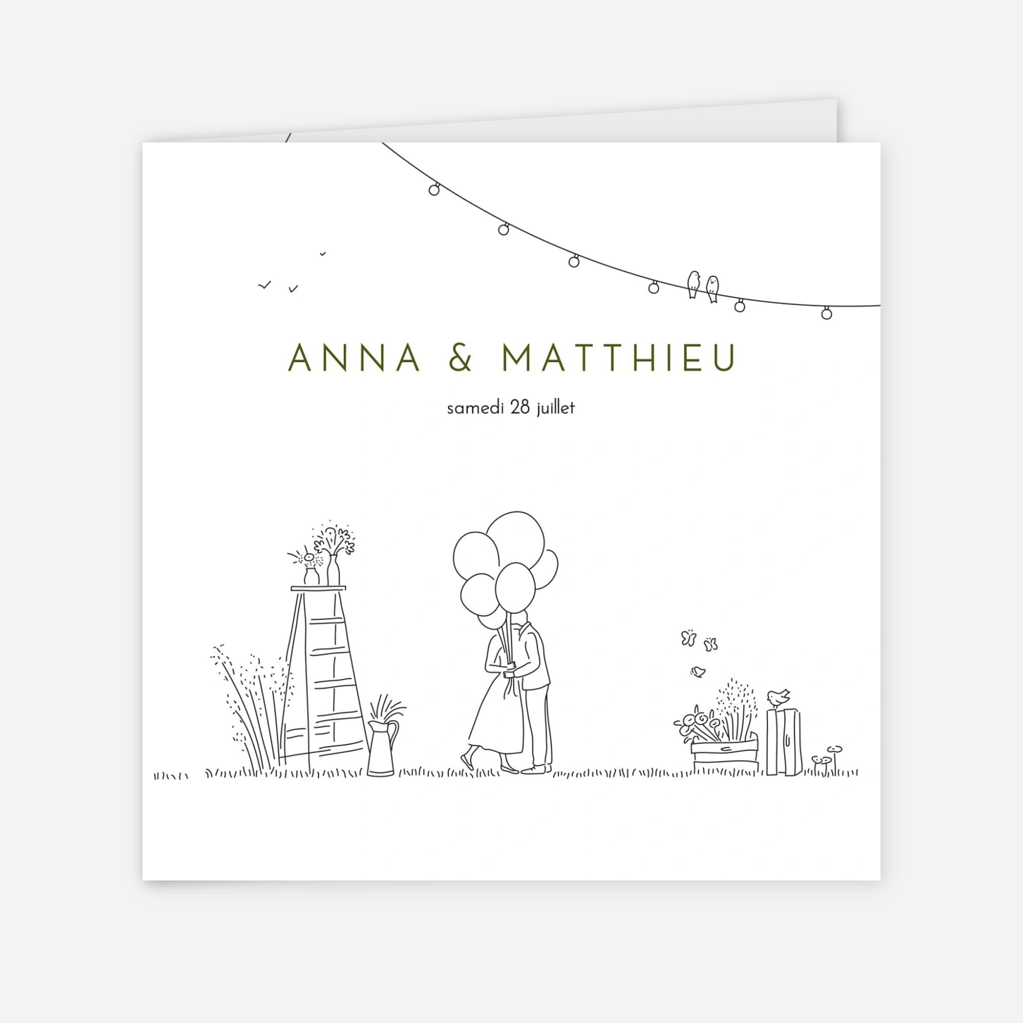 Faire-part mariage Promesse bohème