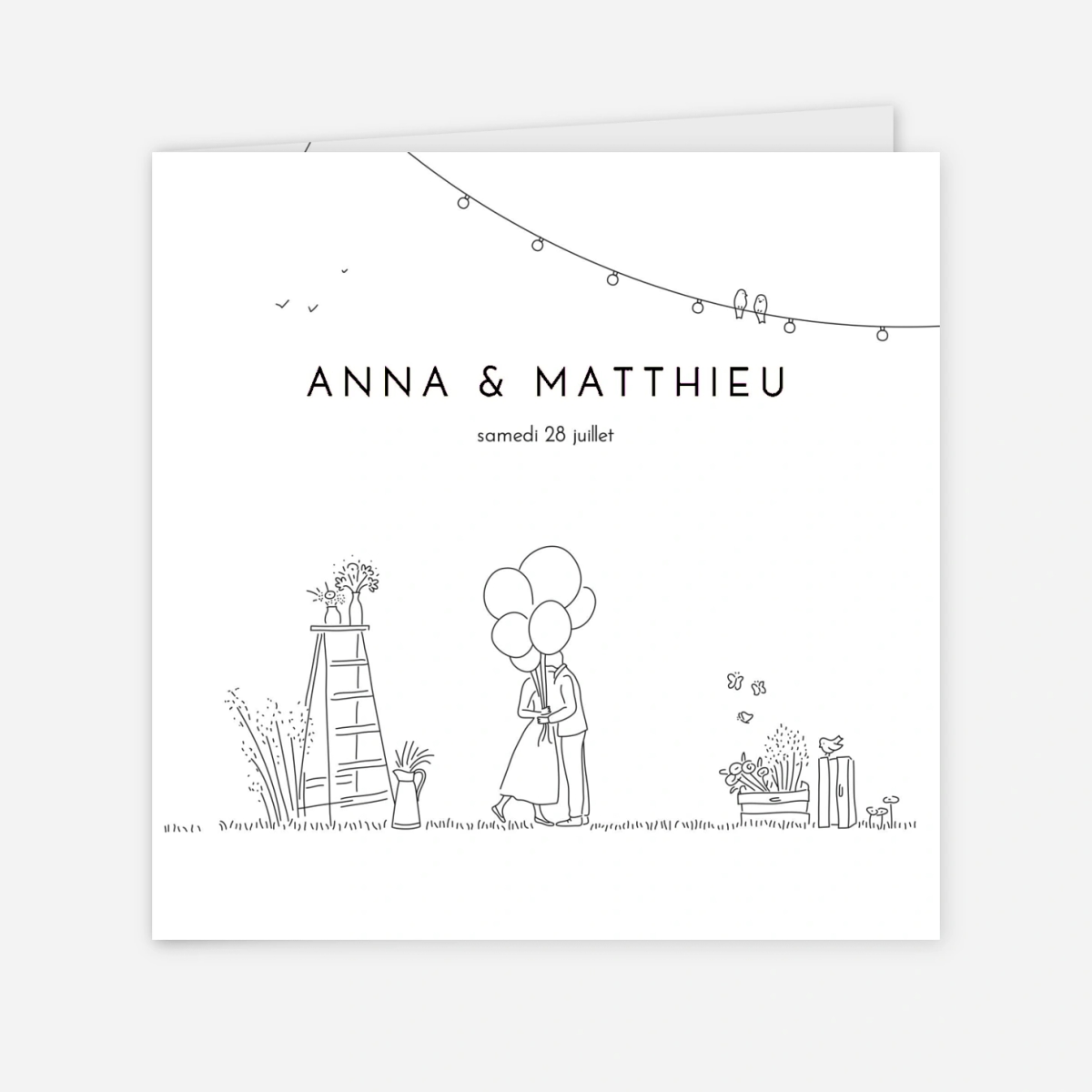 Faire-part mariage Promesse bohème