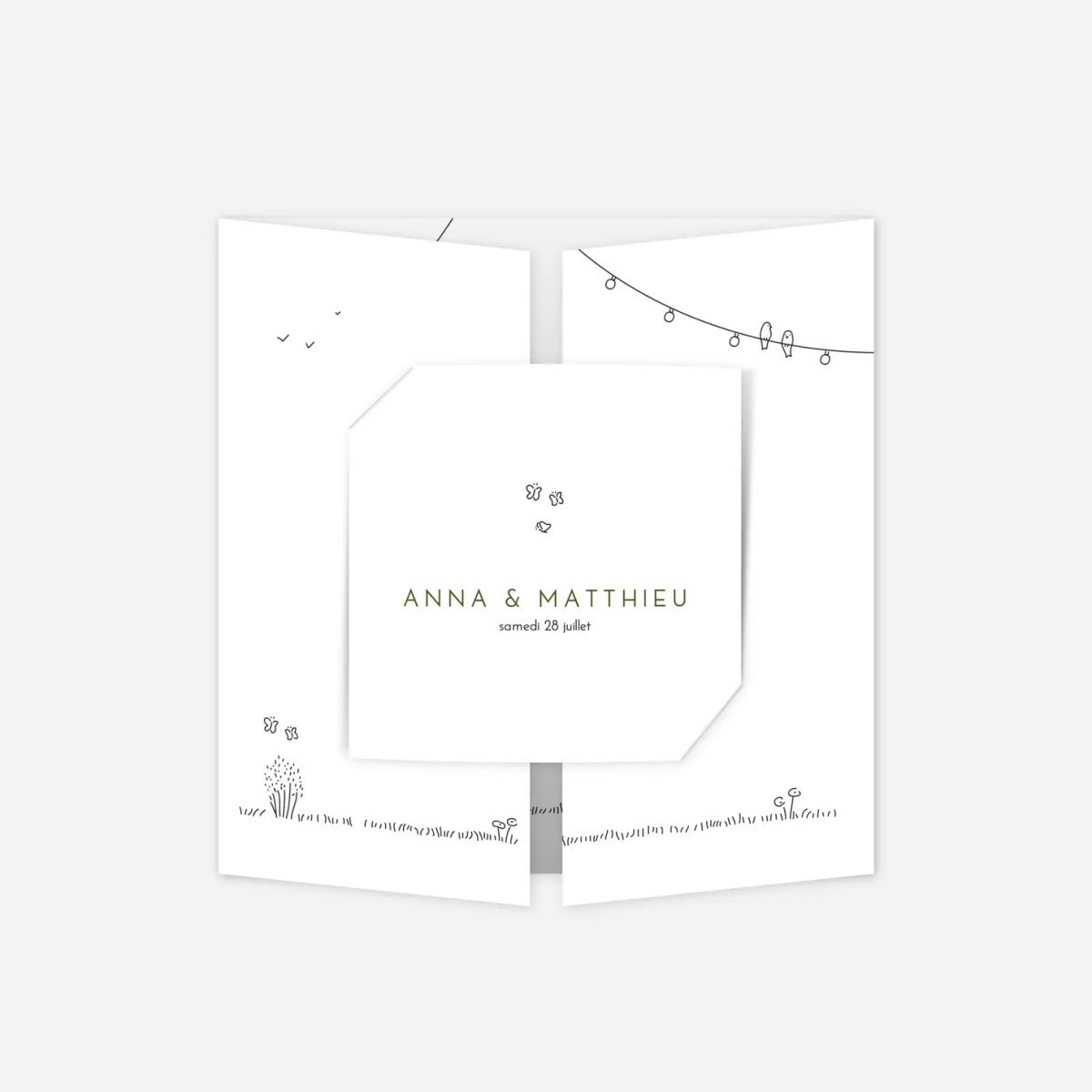 Faire-part mariage Promesse bohême