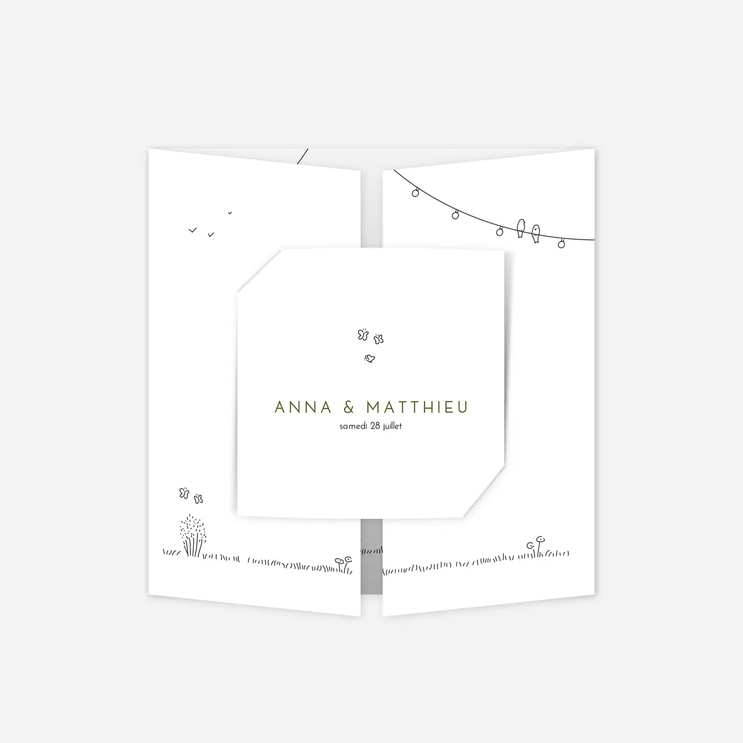 Faire-part mariage Promesse bohême