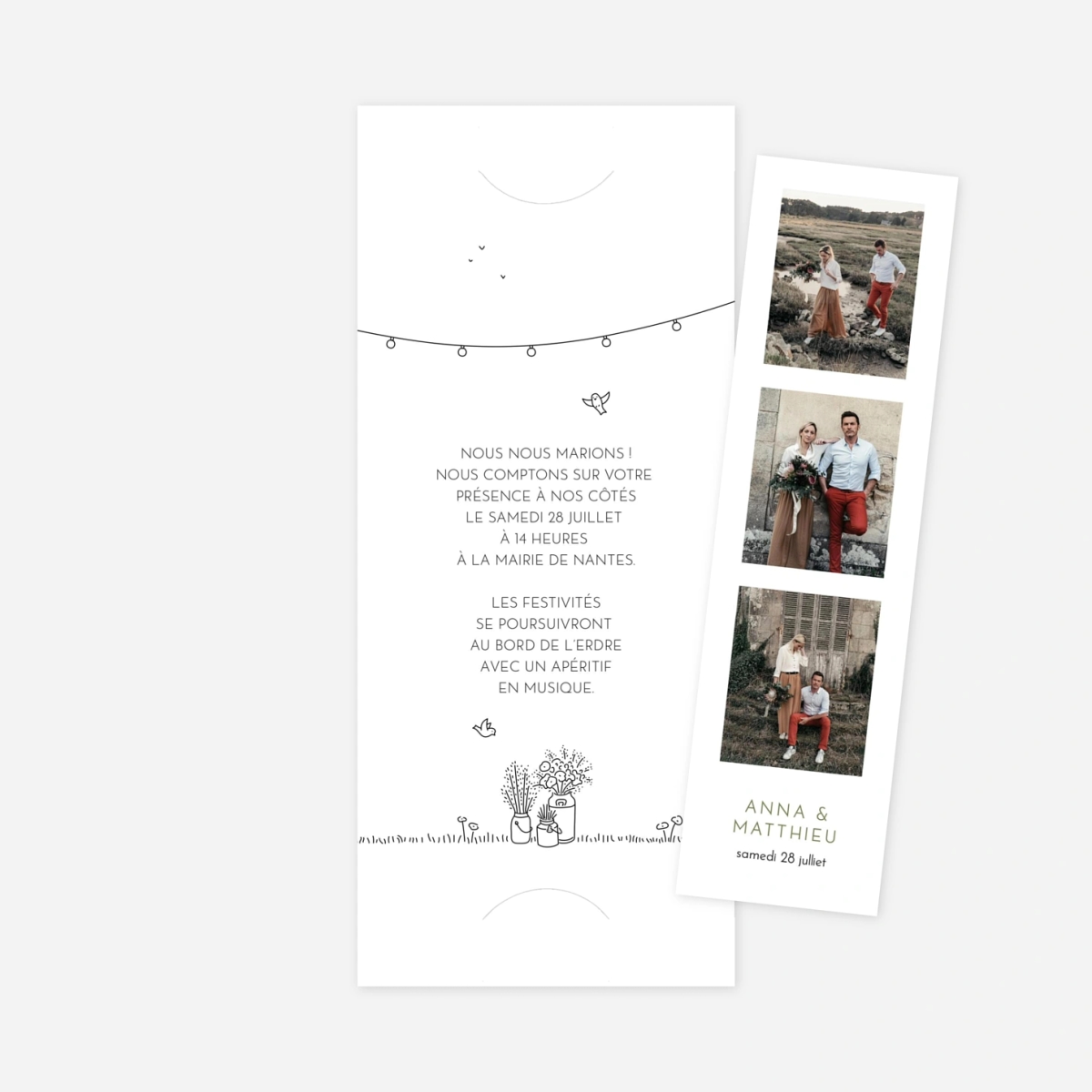 Faire-part mariage Promesse bohème