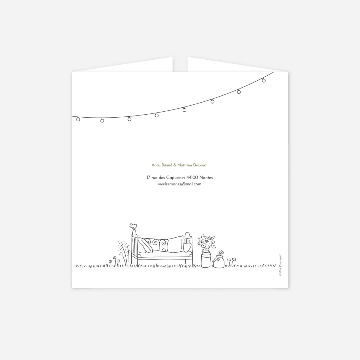 Faire-part mariage Promesse bohême