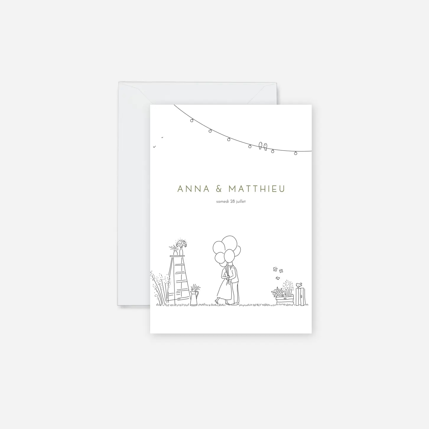 Faire-part mariage Promesse bohème