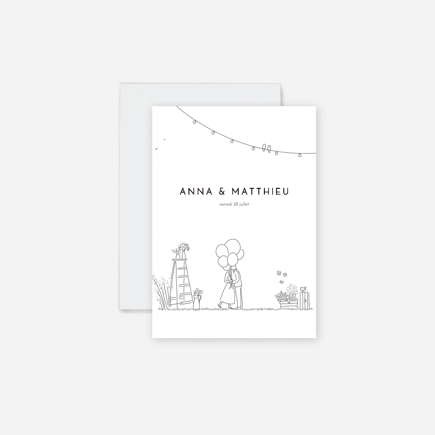 Faire-part mariage Promesse bohême