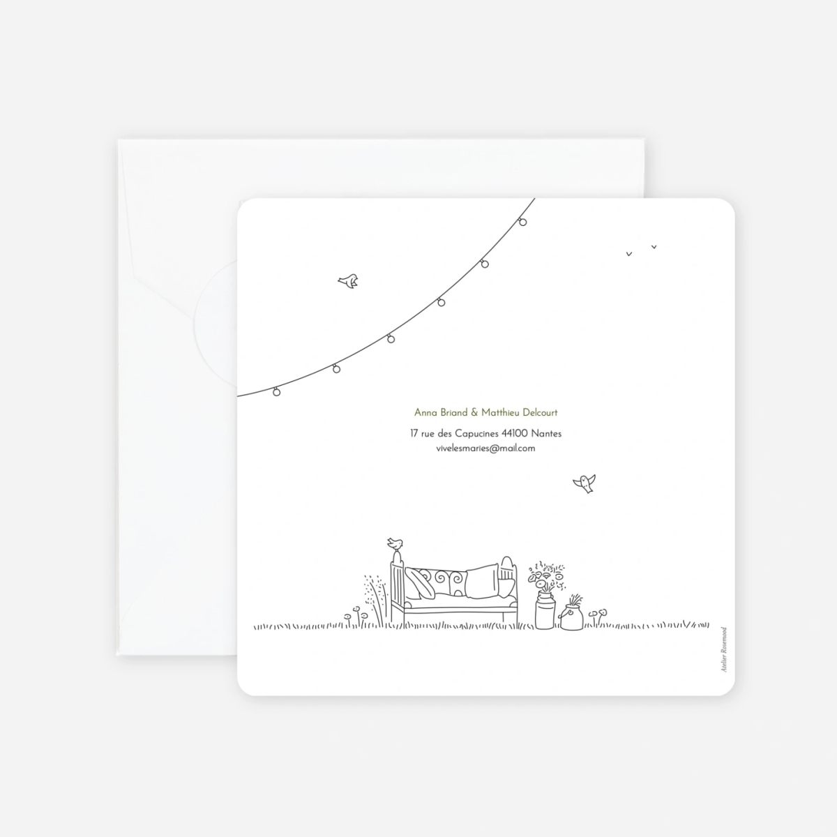 Faire-part mariage Promesse bohême