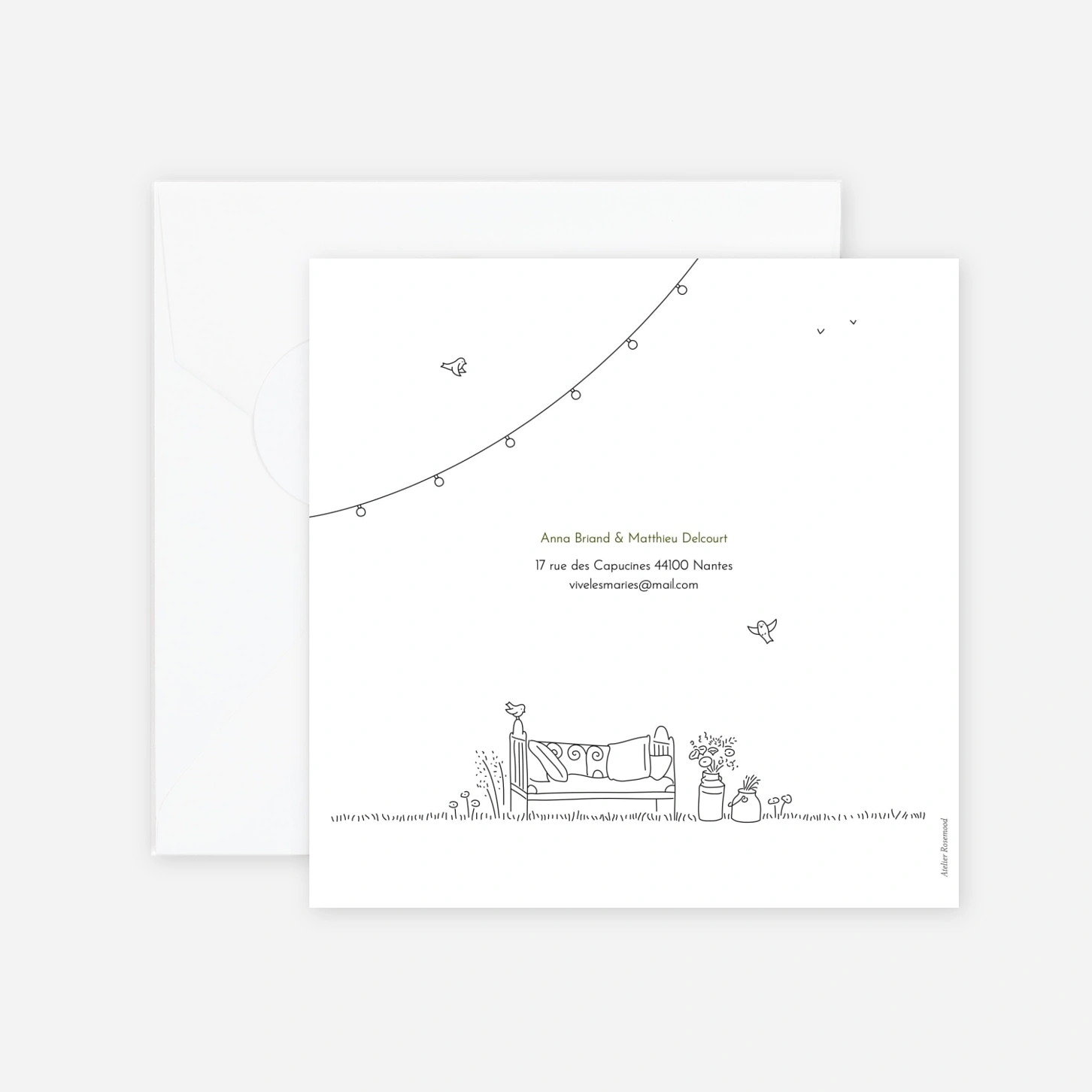 Faire-part mariage Promesse bohème