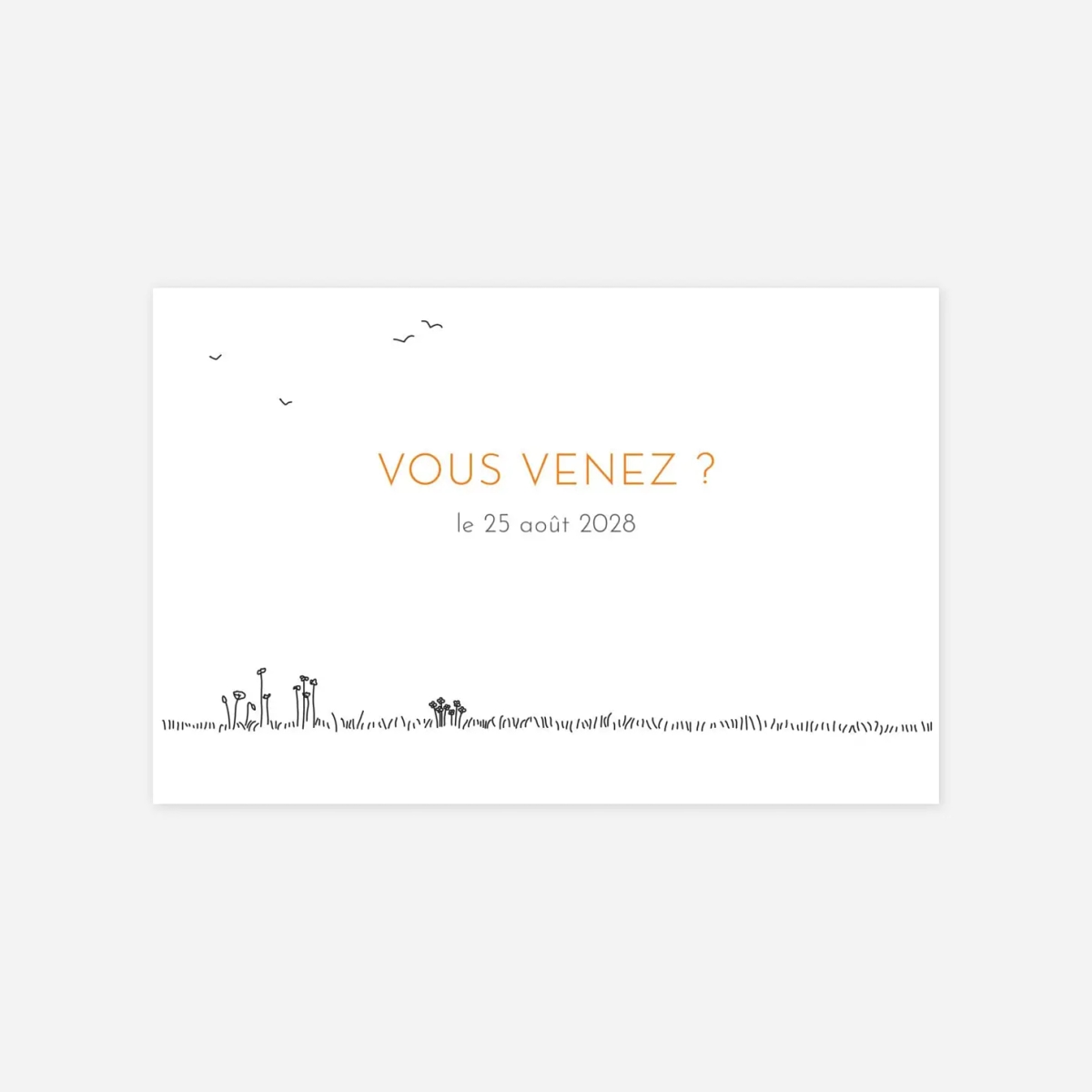 Carton réponse Promesse champêtre