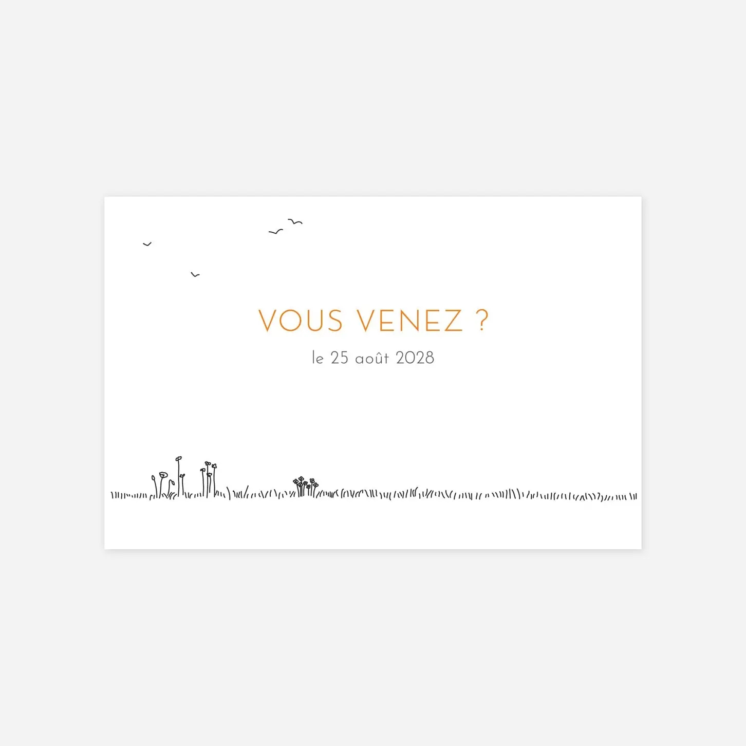 Carton réponse Promesse champêtre