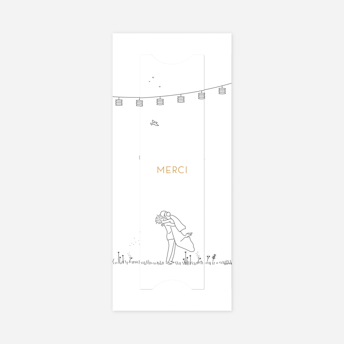 Carte de remerciements Promesse champêtre