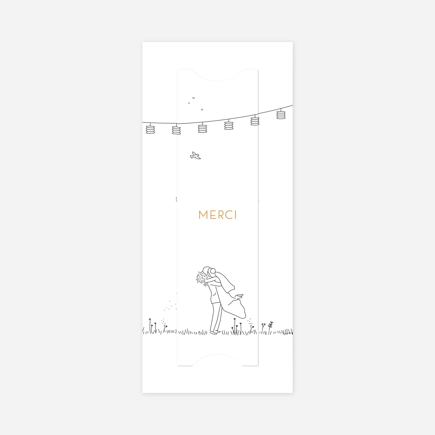 Carte de remerciements Promesse champêtre