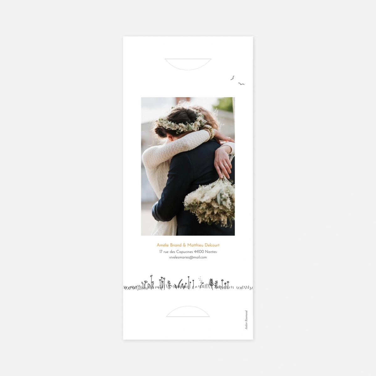 Carte de remerciements Promesse champêtre