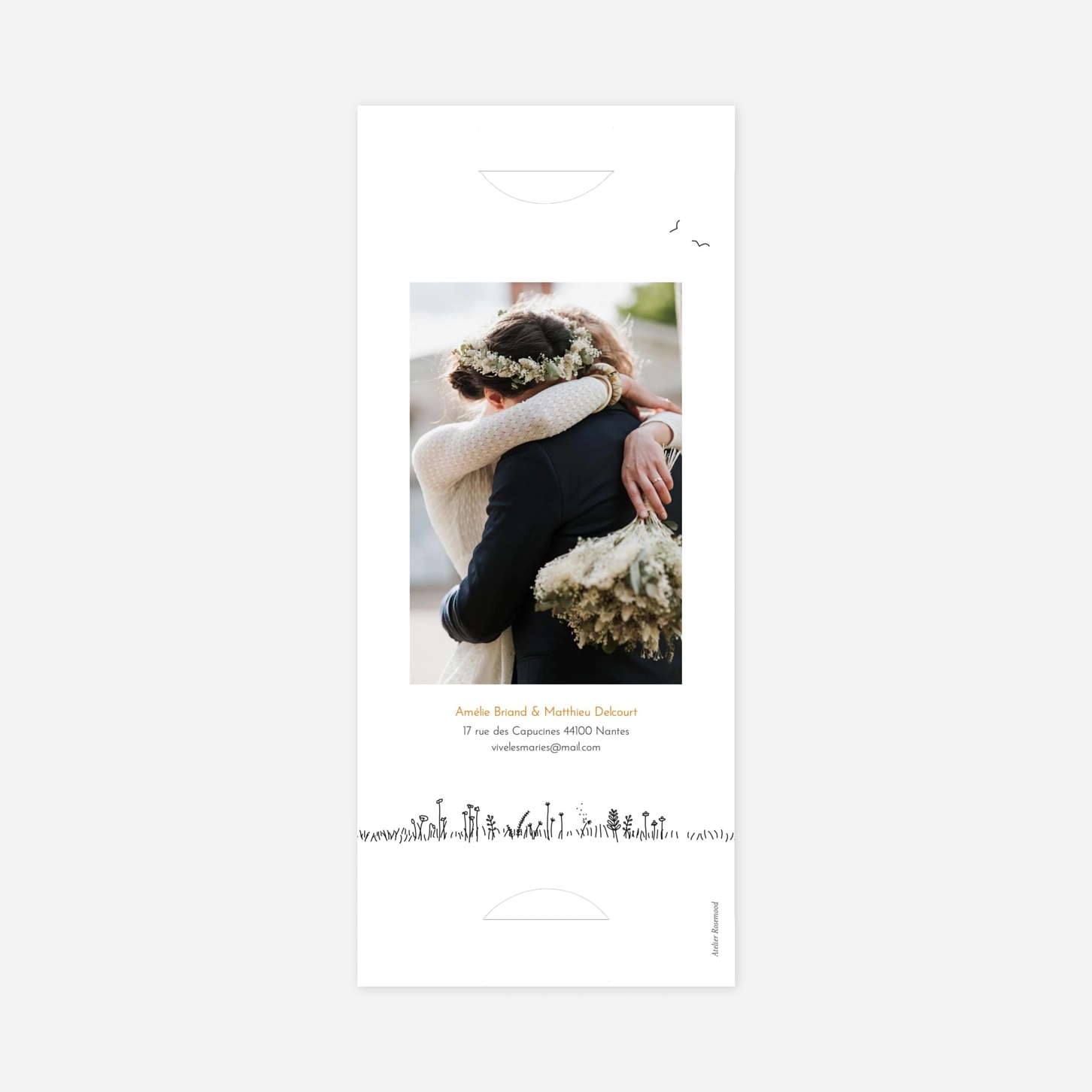 Carte de remerciements Promesse champêtre