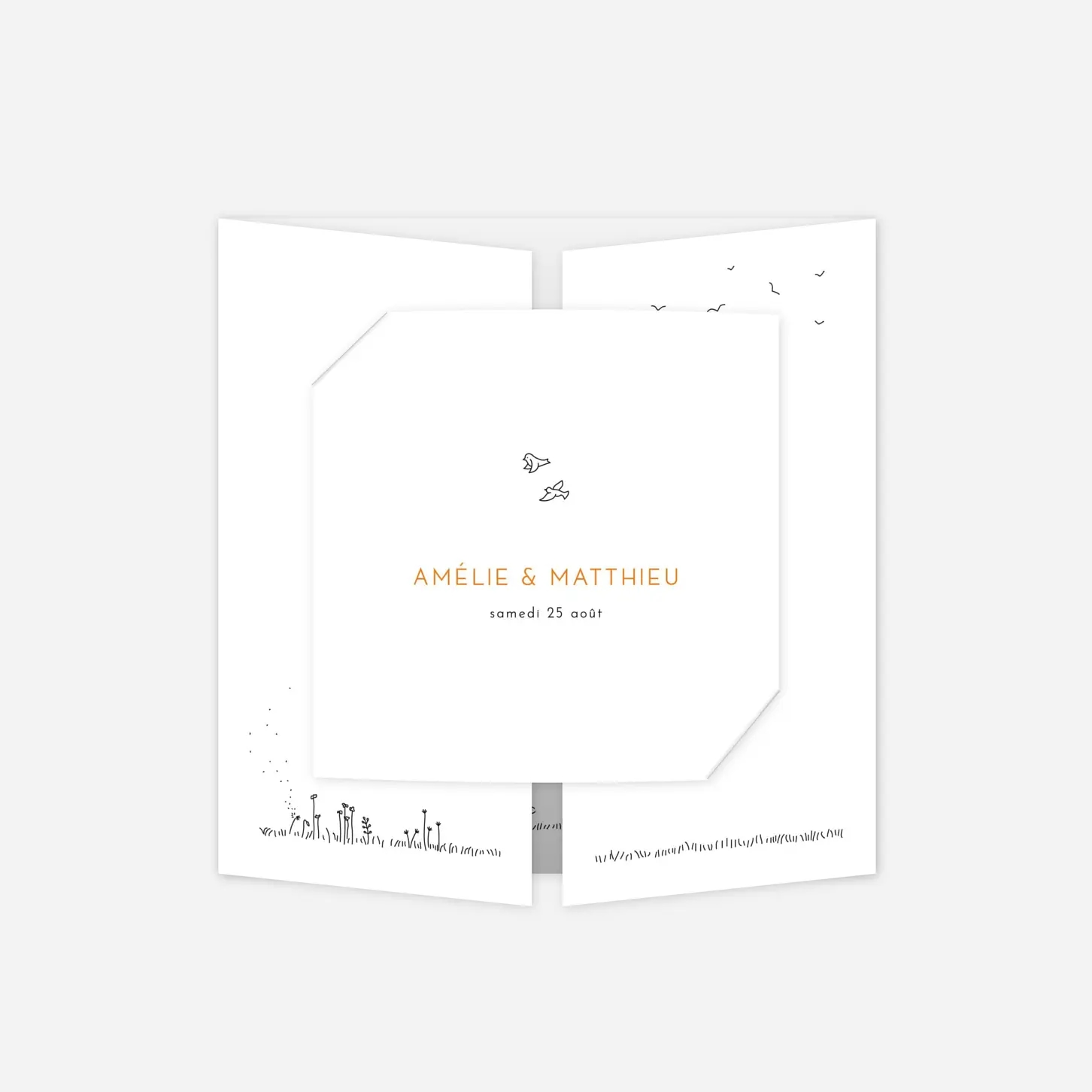 Faire-part mariage Promesse champêtre
