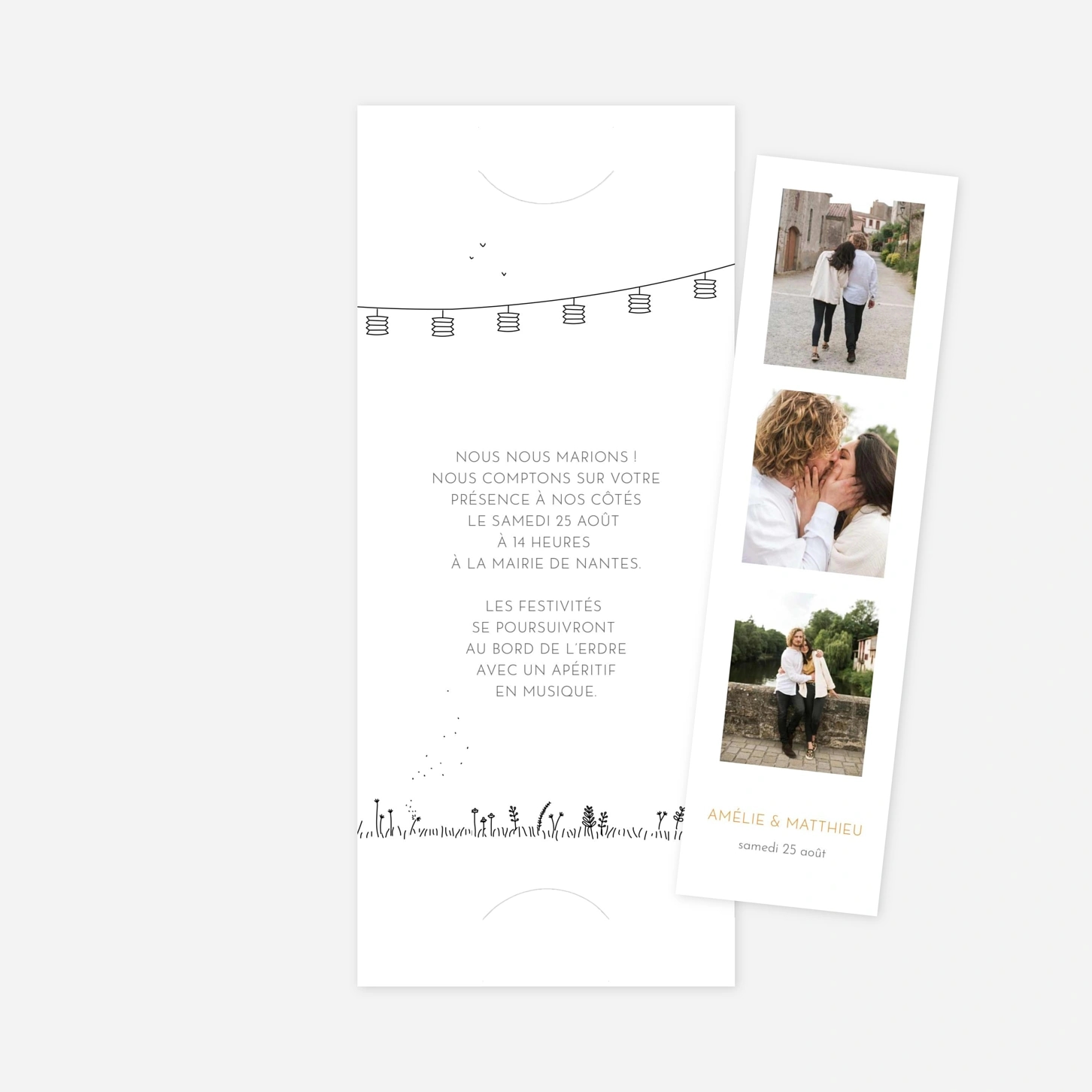 Faire-part mariage Promesse champêtre