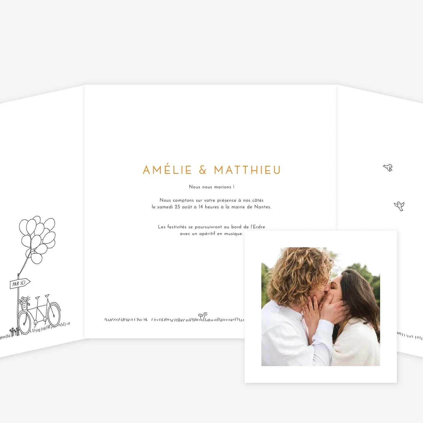 Faire-part mariage Promesse champêtre