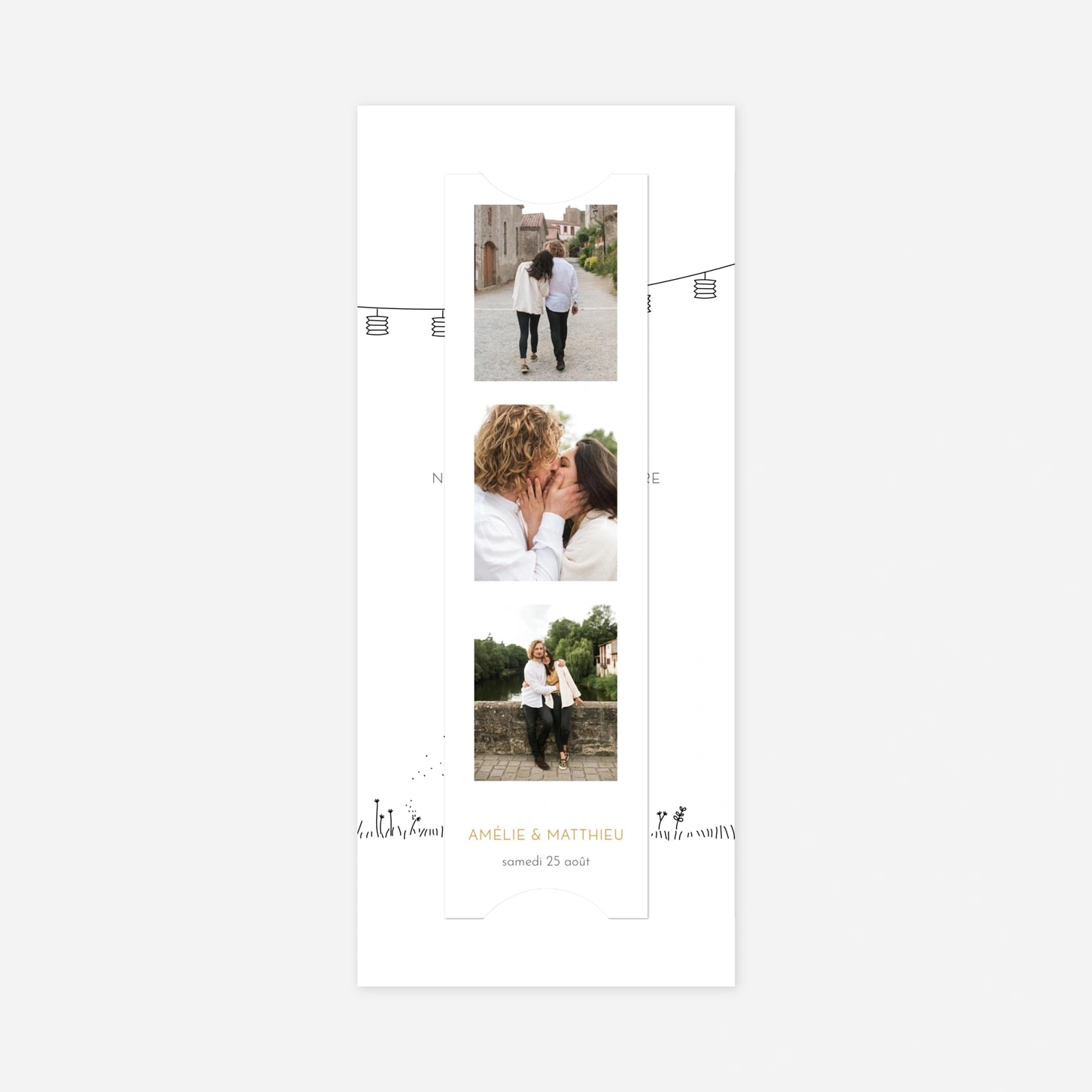 Faire-part mariage Promesse champêtre