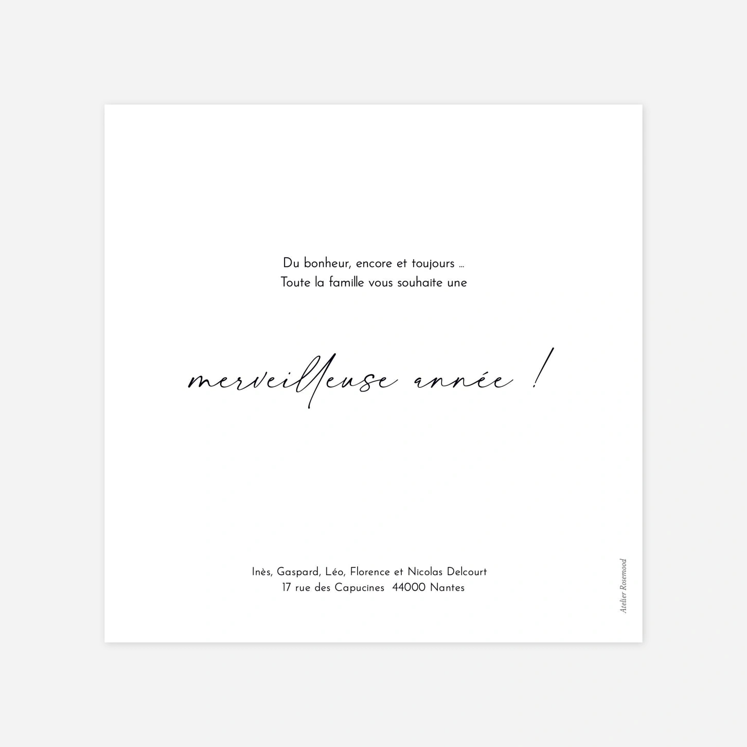 Carte de voeux Premiers flocons