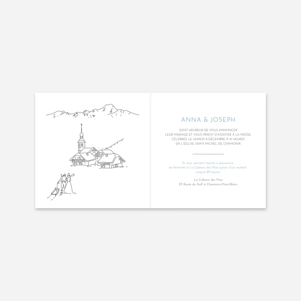 Faire-part mariage Promesse d'hiver