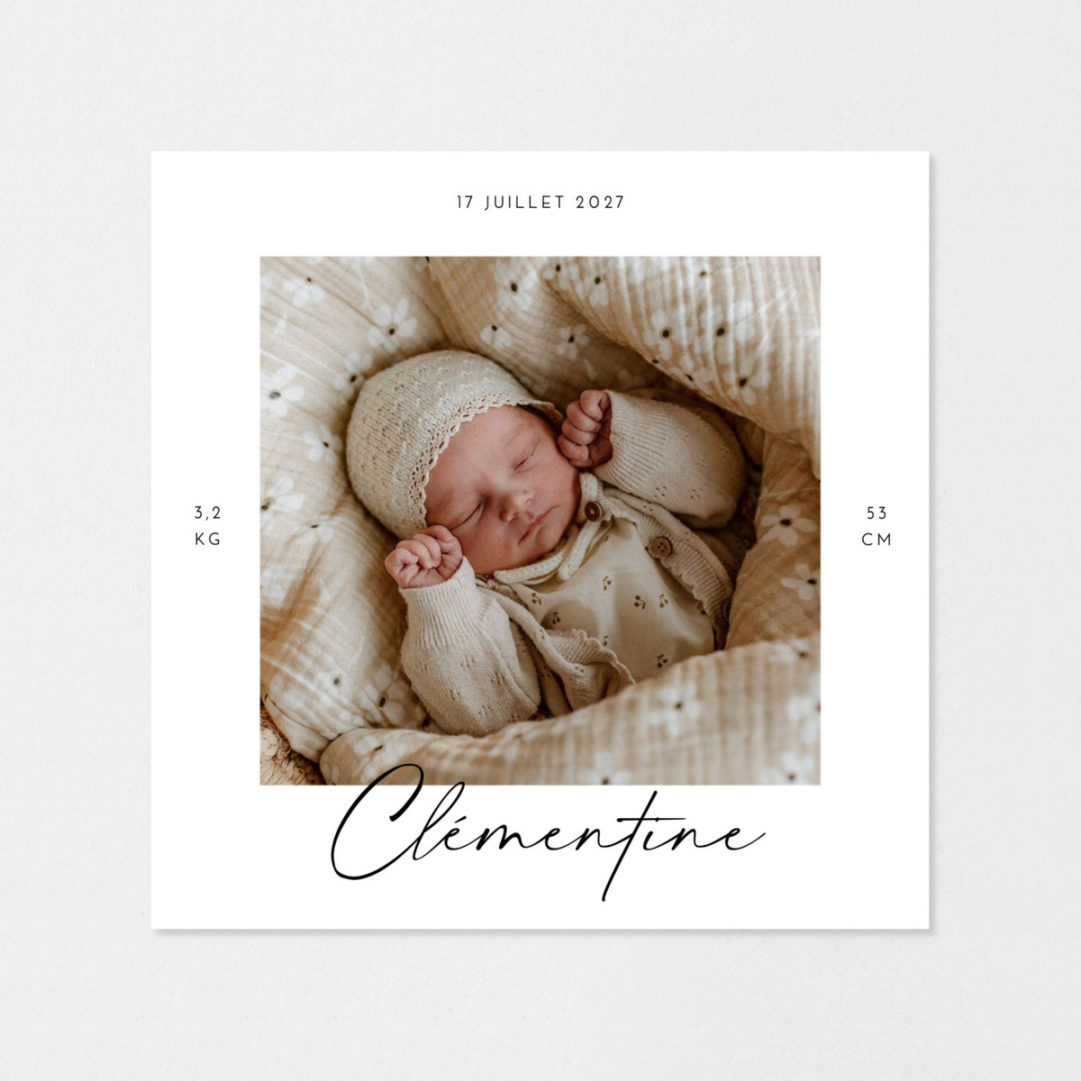 Faire-part naissance Premiers jours