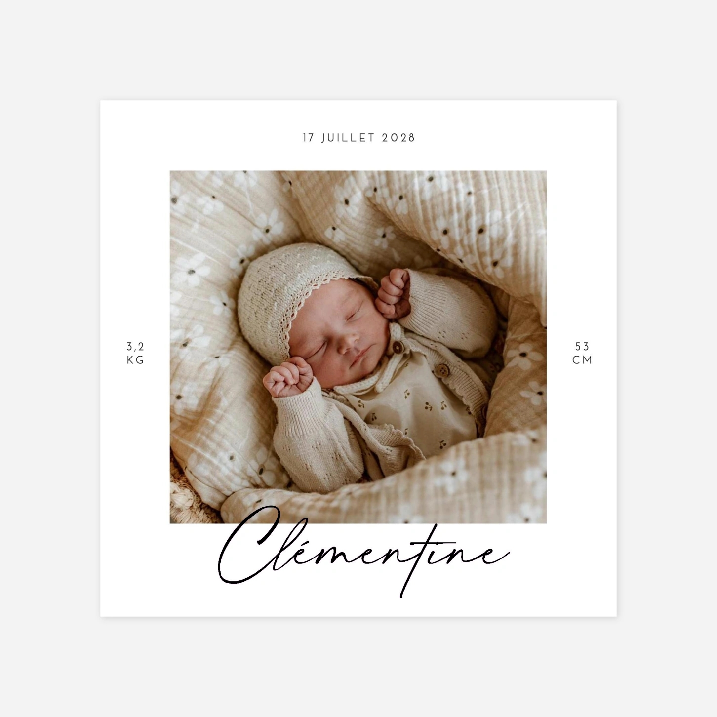 Faire-part naissance Premiers jours