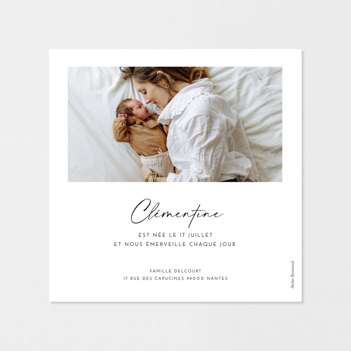 Faire-part naissance Premiers jours