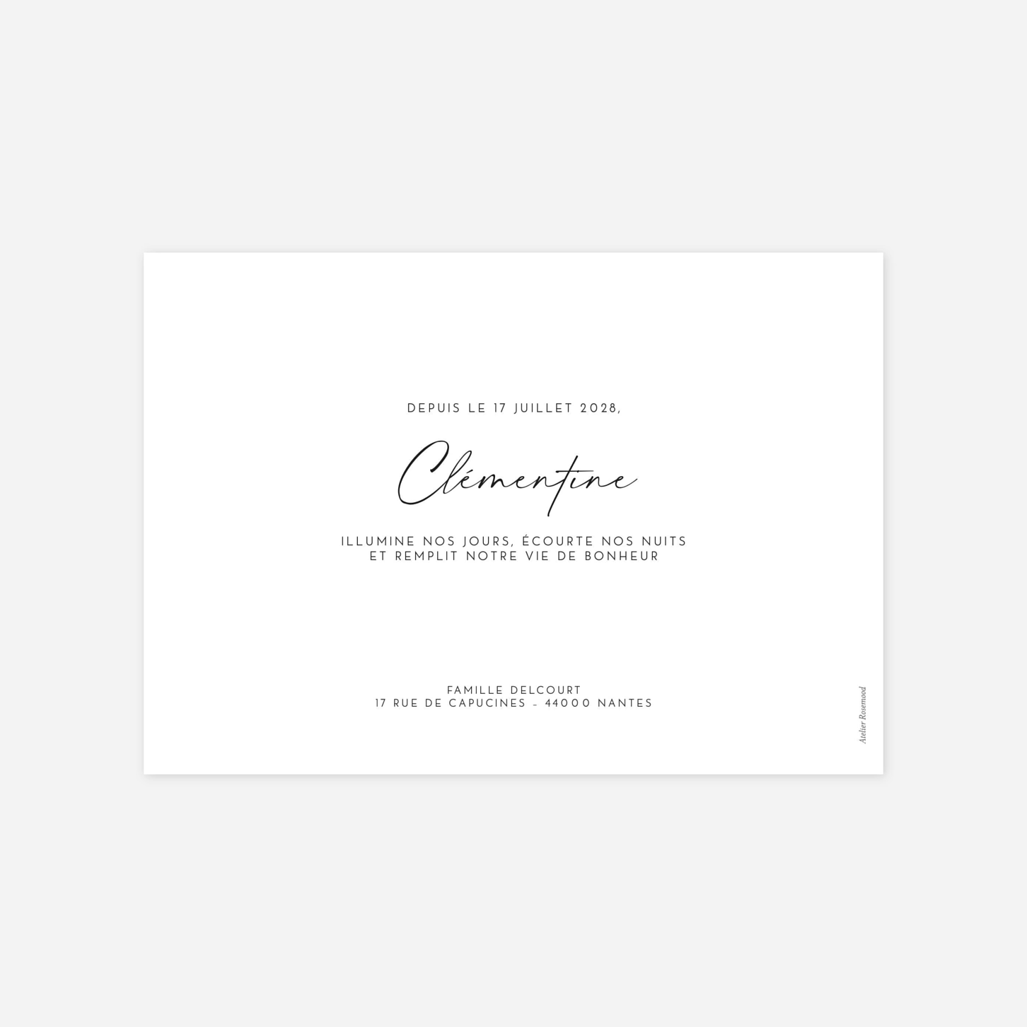 Faire-part naissance Premiers jours