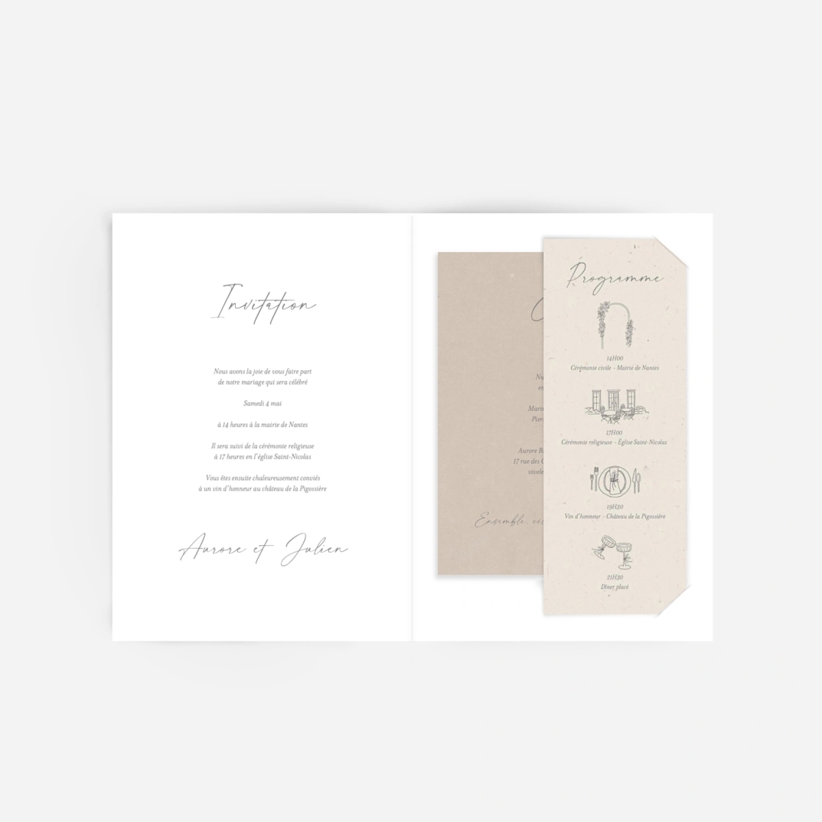 Faire-part mariage Premier regard