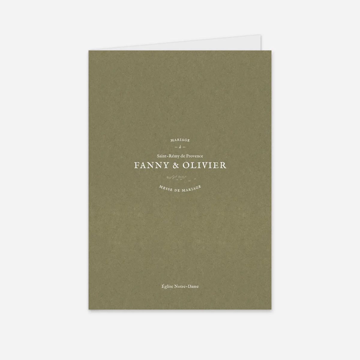 Livret de messe mariage Provence