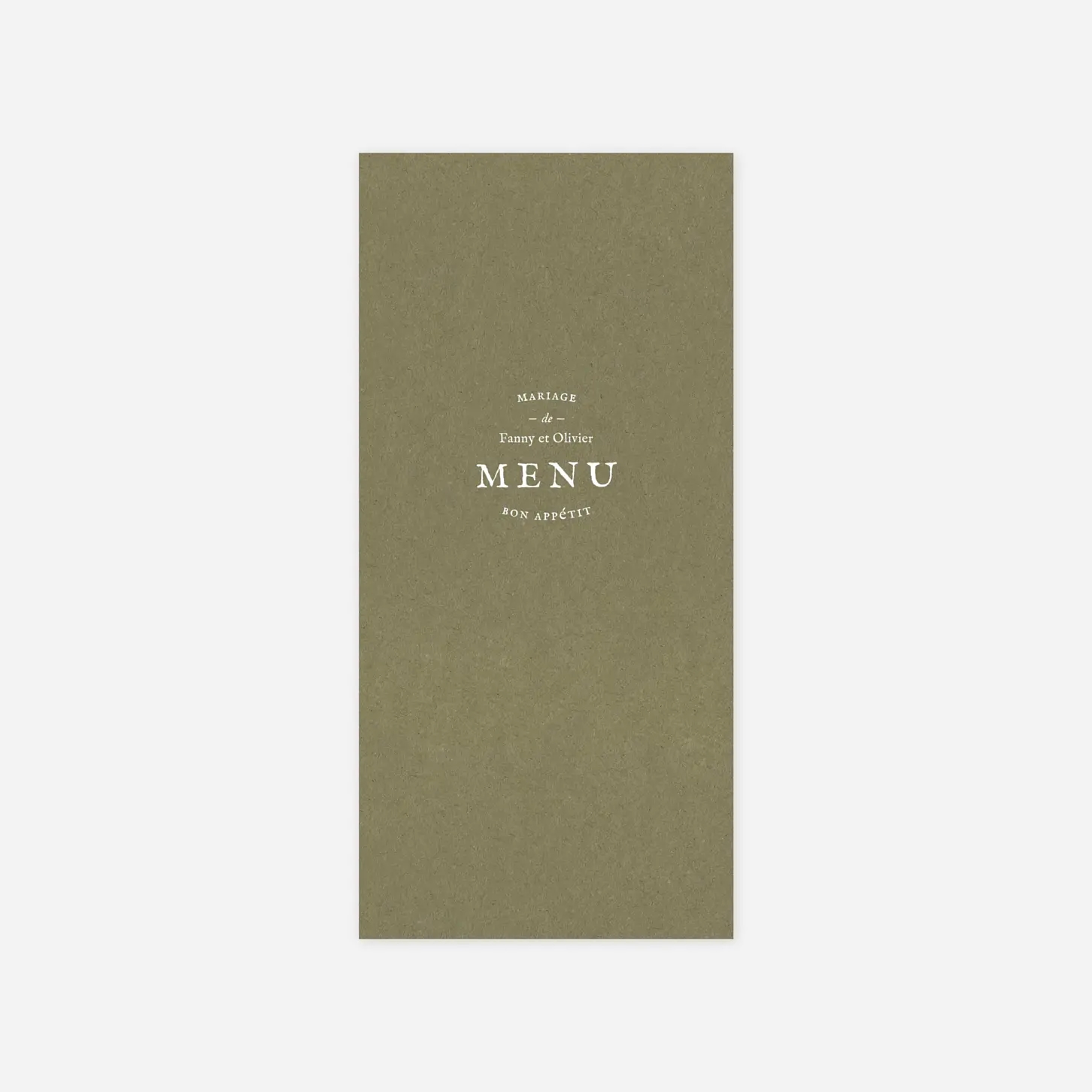 Menu mariage Provence